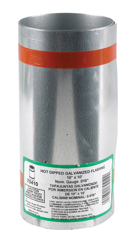 Amerimax Galvanized Steel Roof Flashing Silver 10 in. x 10 ft.