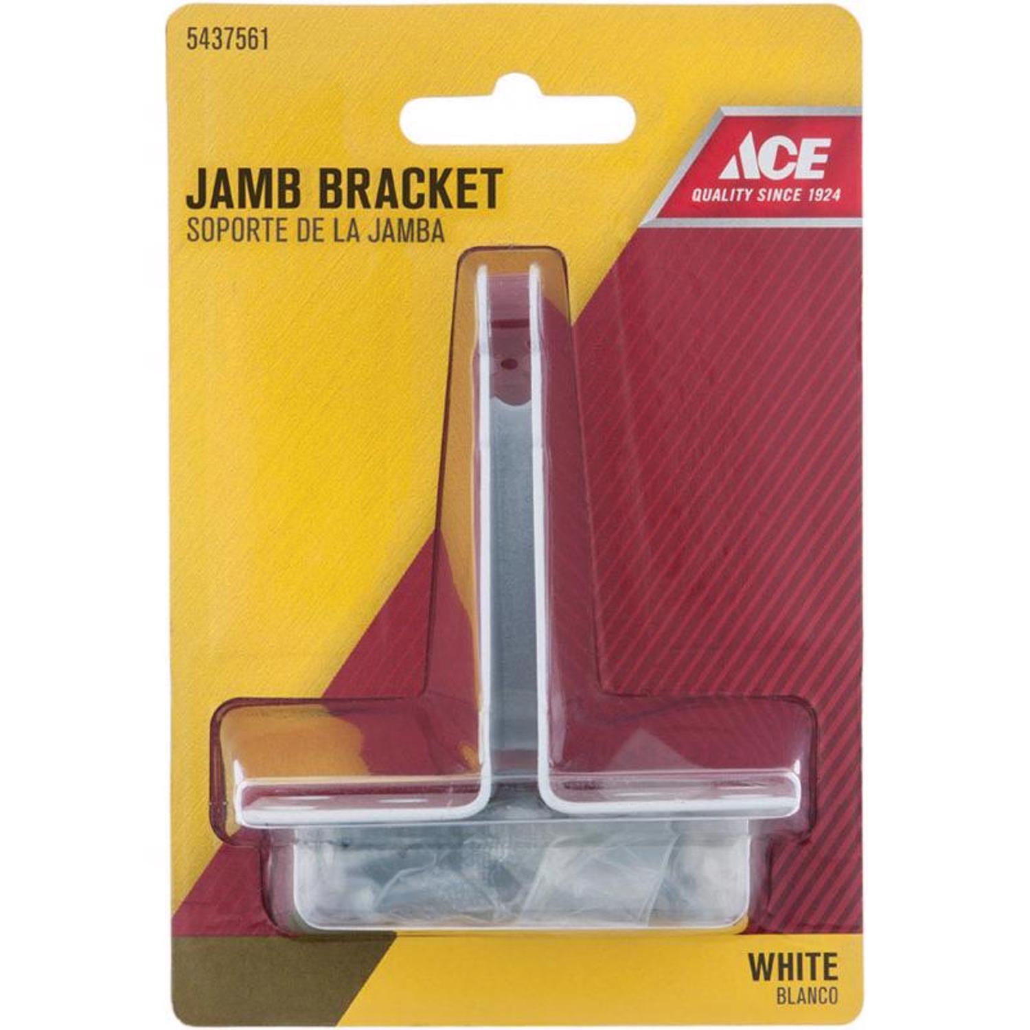Ace White Steel Jamb Bracket 1 pc