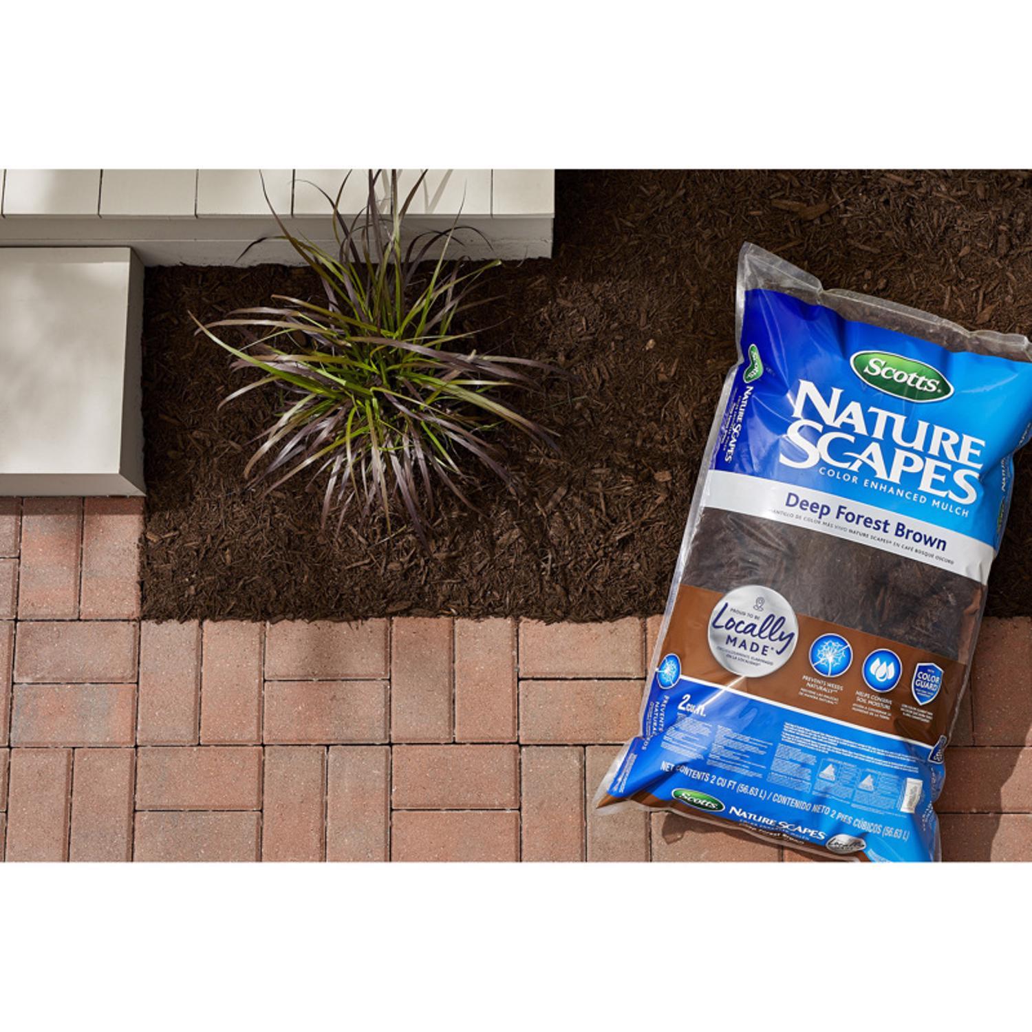 Scotts Nature Scapes Deep Forest Brown Bark Color Enhanced Mulch 2 cu ft