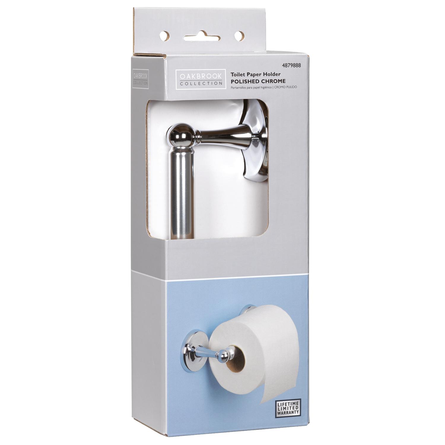 OakBrook Polished Chrome Toilet Paper Holder