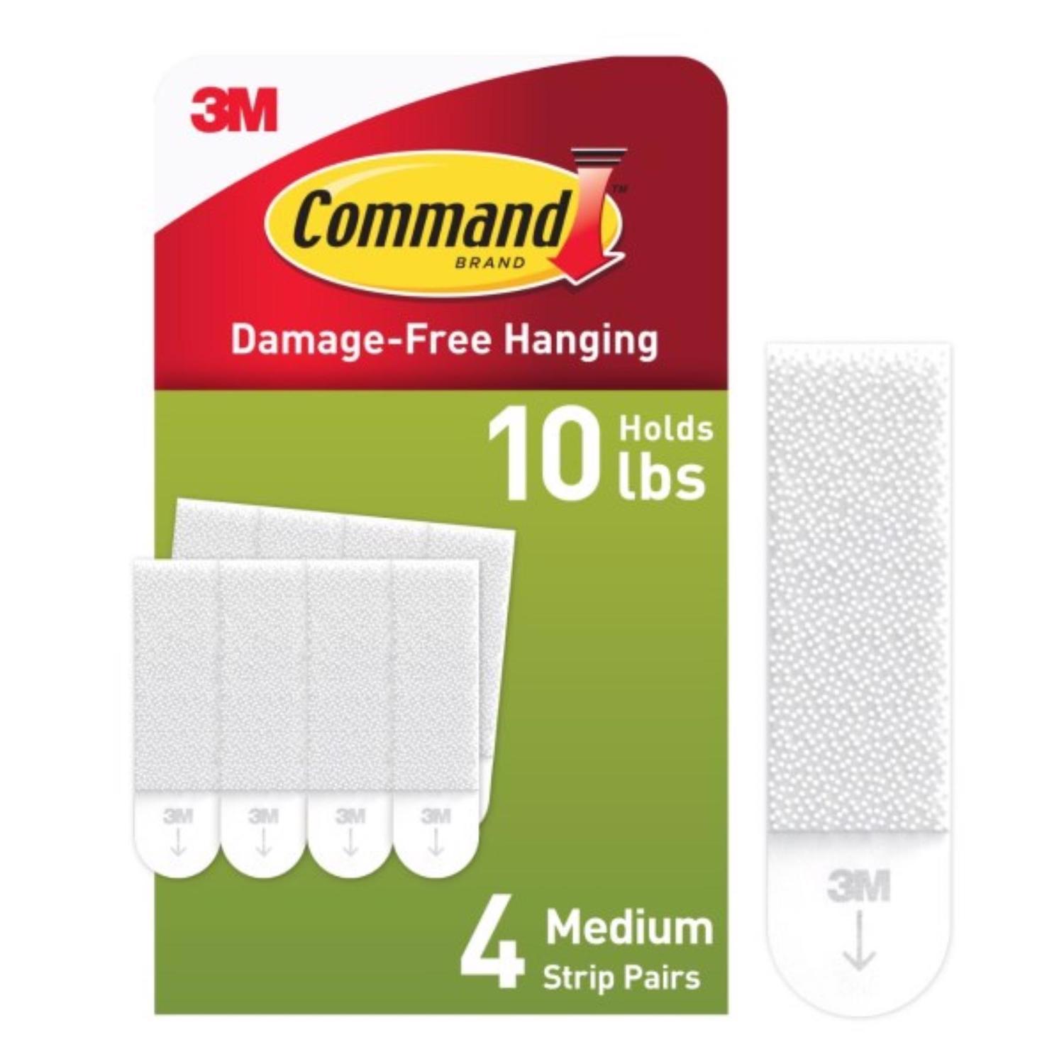 3M Command White Medium Picture Hanging Strips 10 lb 4 pk
