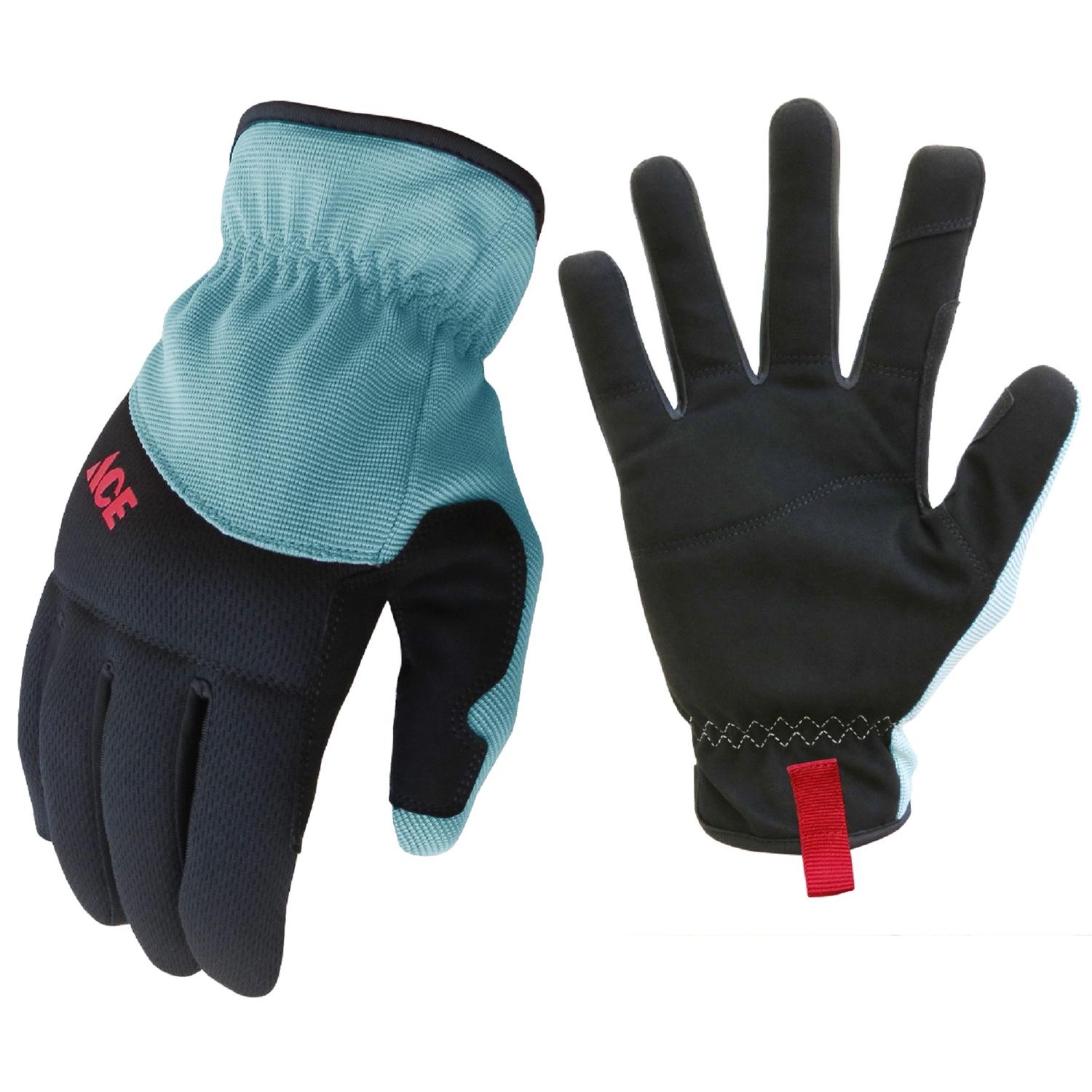 Ace M I-Mesh Womens Utility Black/Mint Gardening Gloves