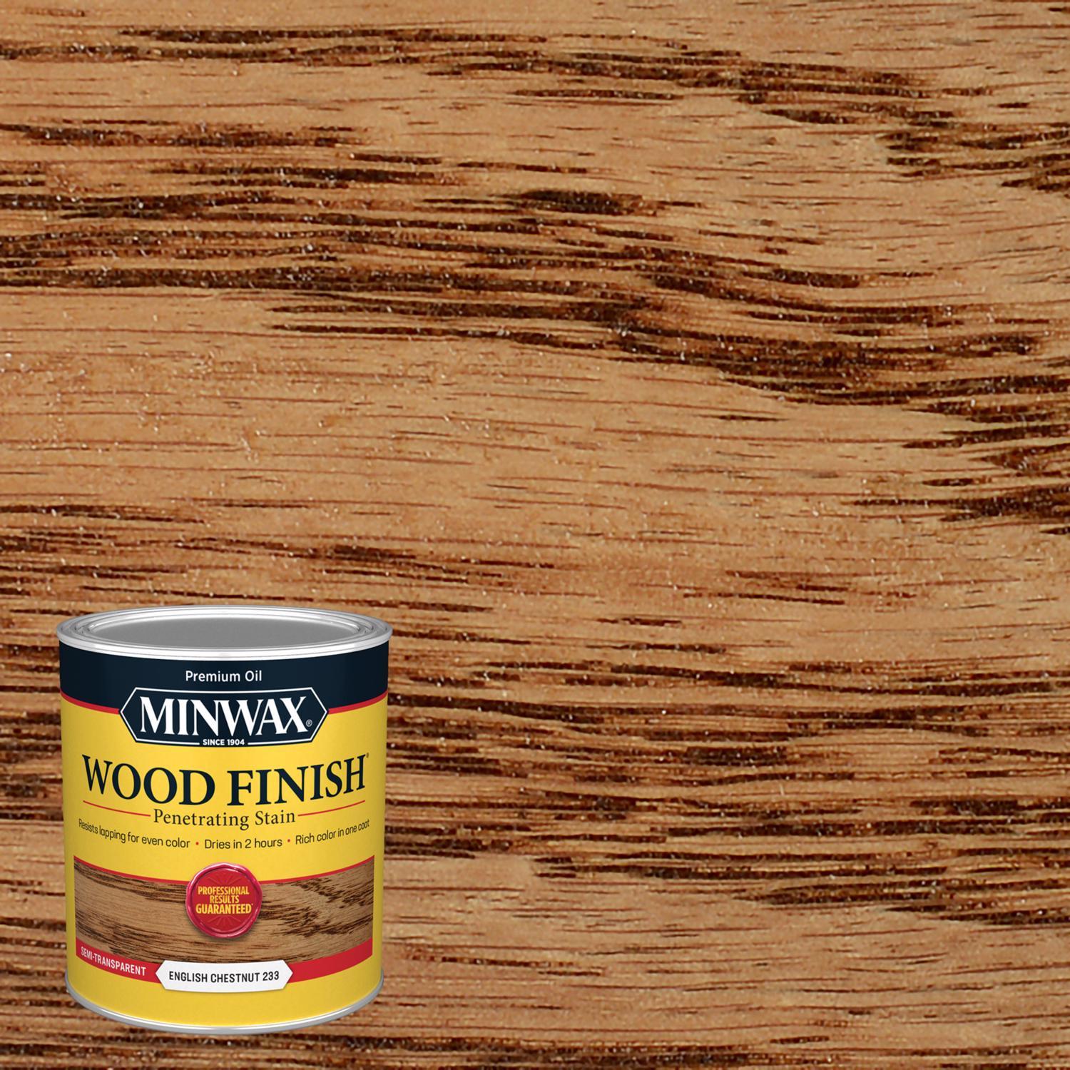 Minwax Wood Finish Semi-Transparent English Chestnut Oil-Based Penetrating Wood Stain 1 qt