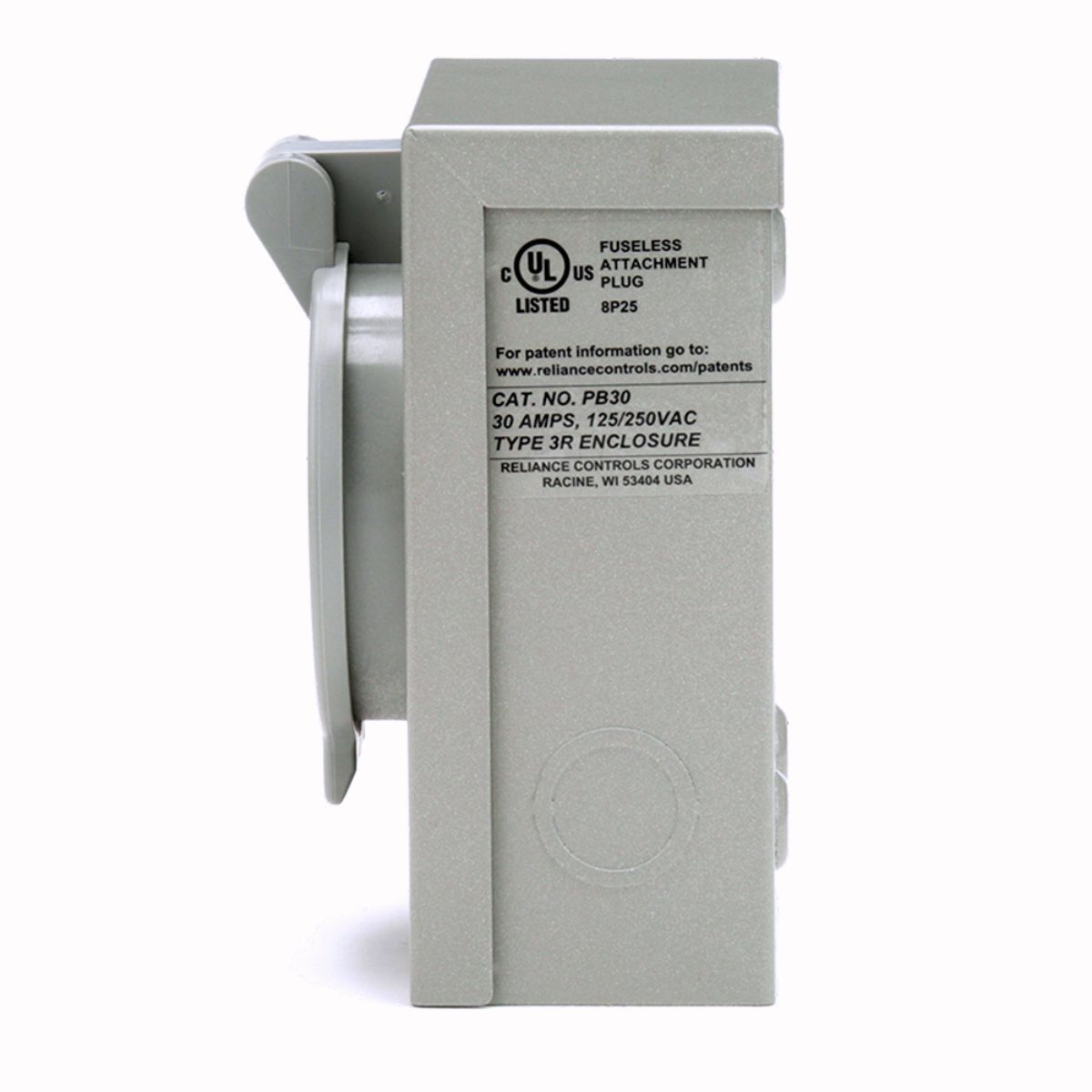 Reliance Controls PB Series Power Inlet Boxes, 50A, 125/250V
