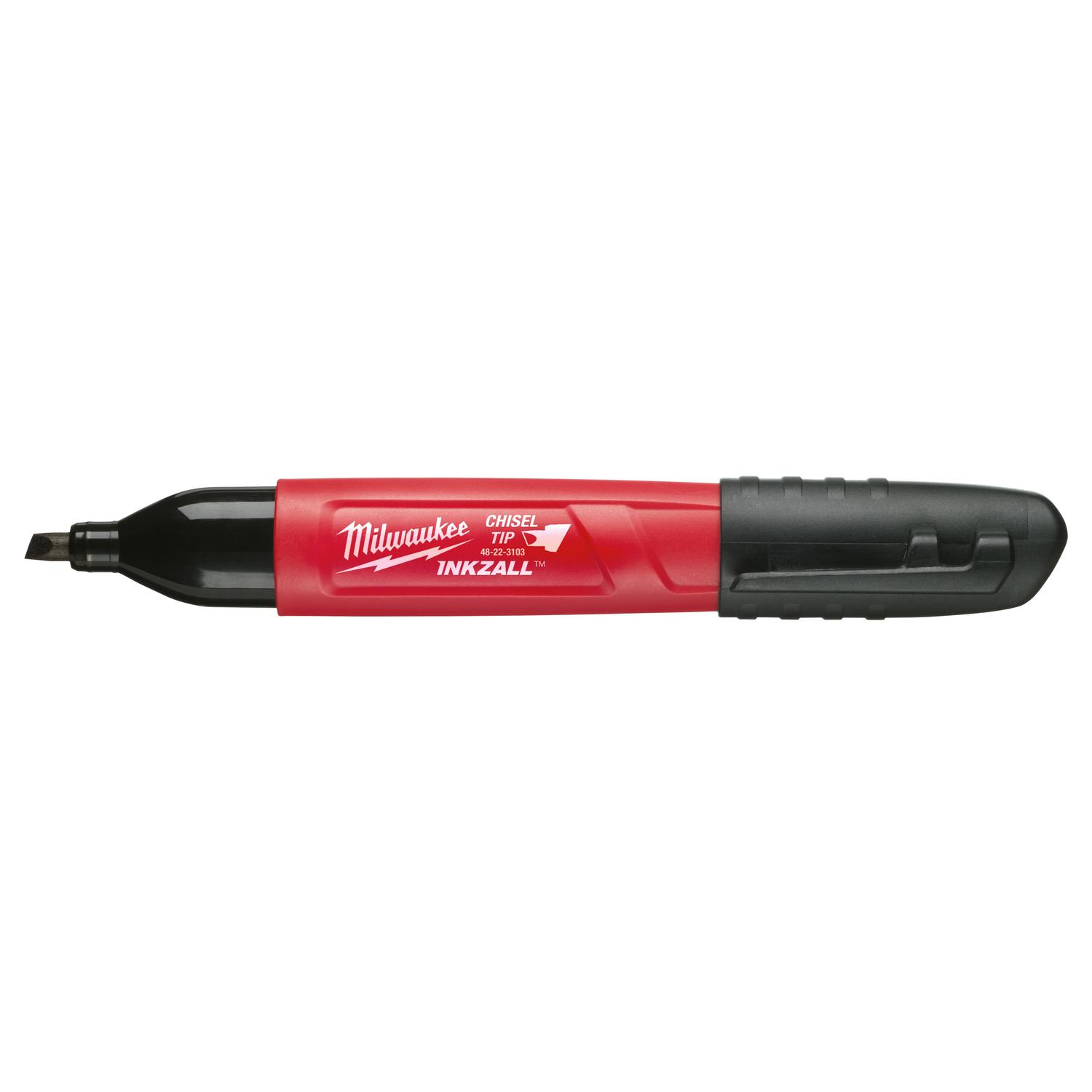 Milwaukee INKZALL Black Medium Chisel Tip Jobsite Marker 1 pk