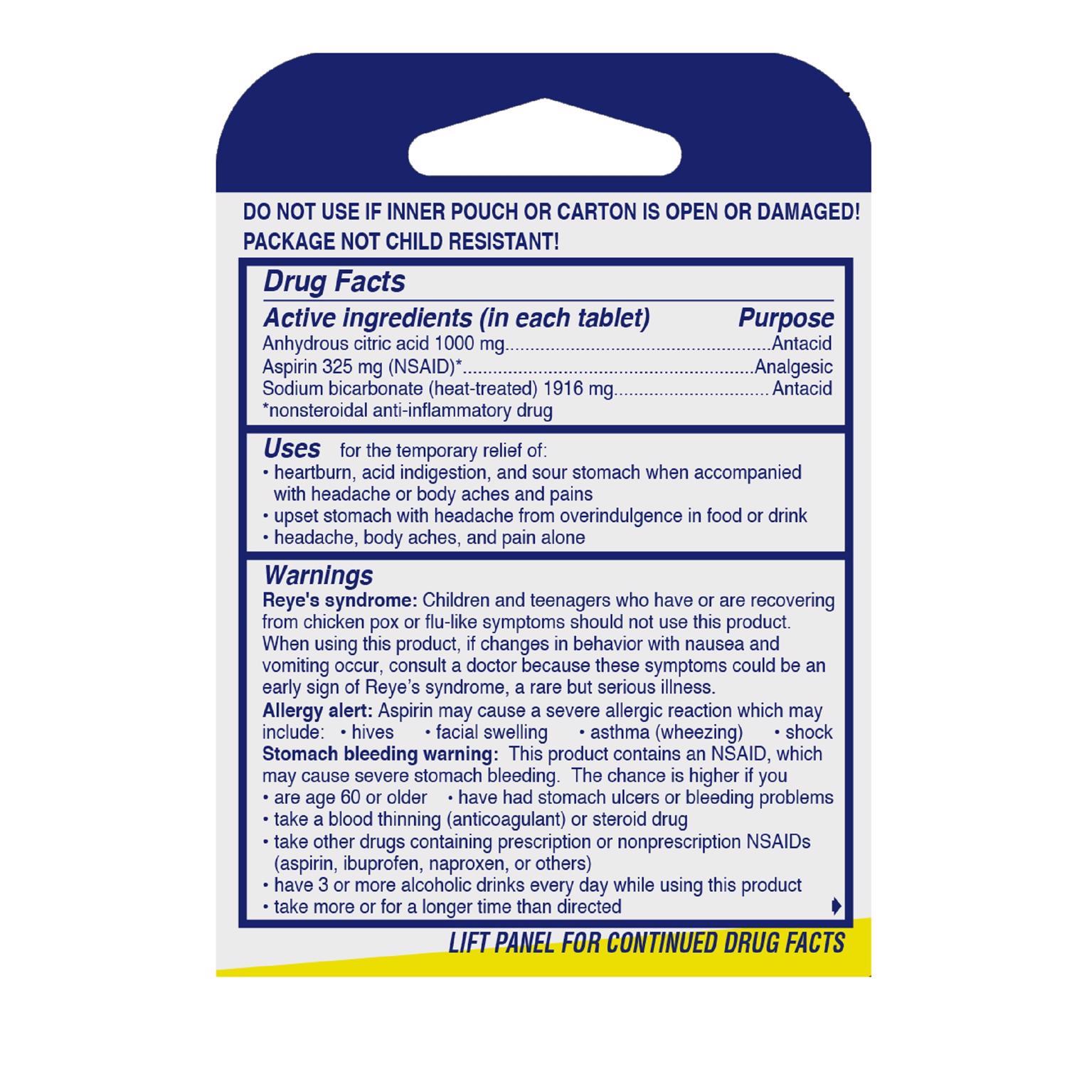 Alka Seltzer Original Antacid 6 ct 6 pc