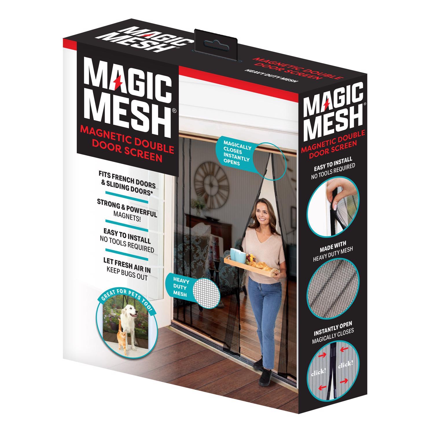 Magic Mesh 83 in. H X 75 in. W Black Mesh Hands-Free Magnetic Screen Door