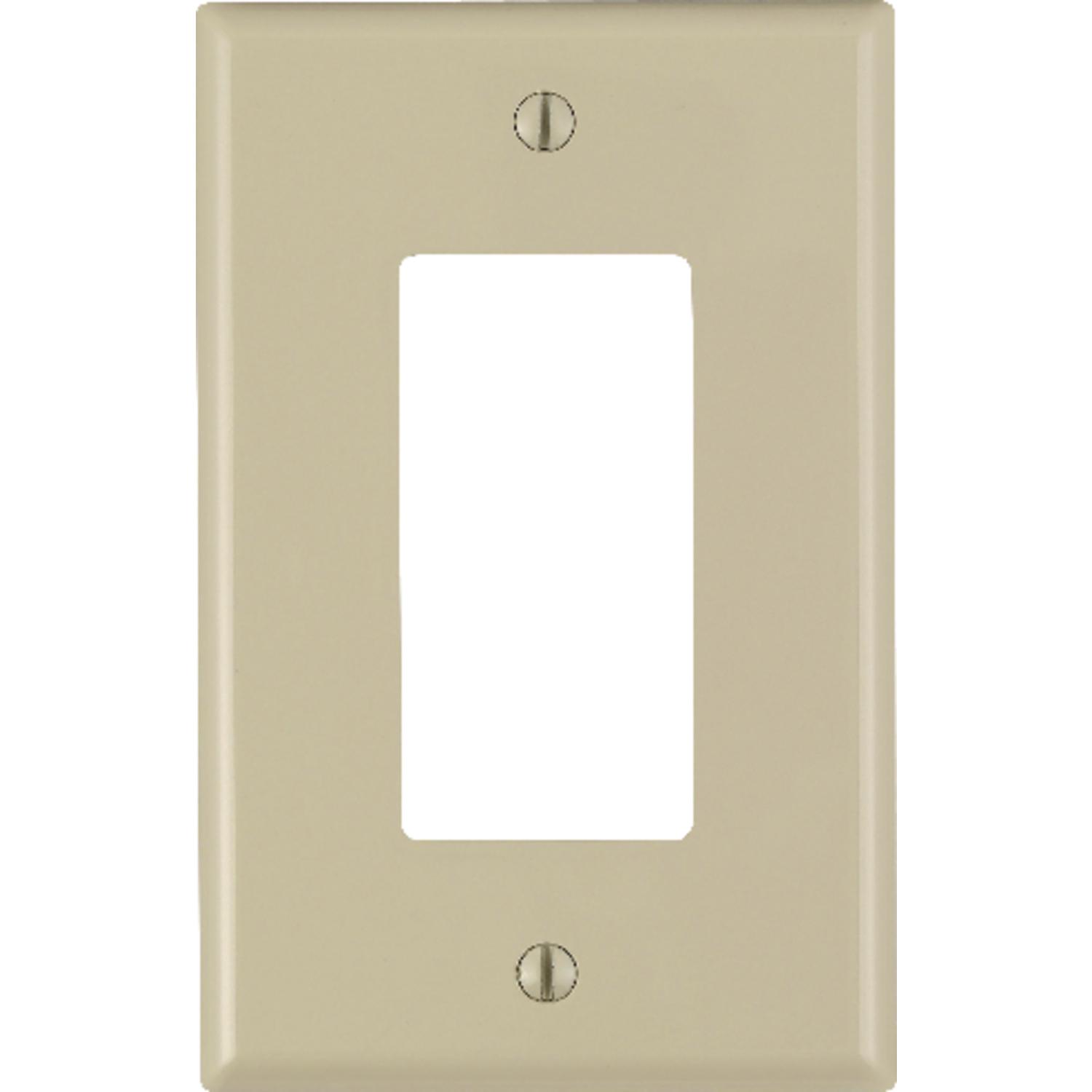 Leviton Ivory 1 gang Nylon Decorator Wall Plate 1 pk