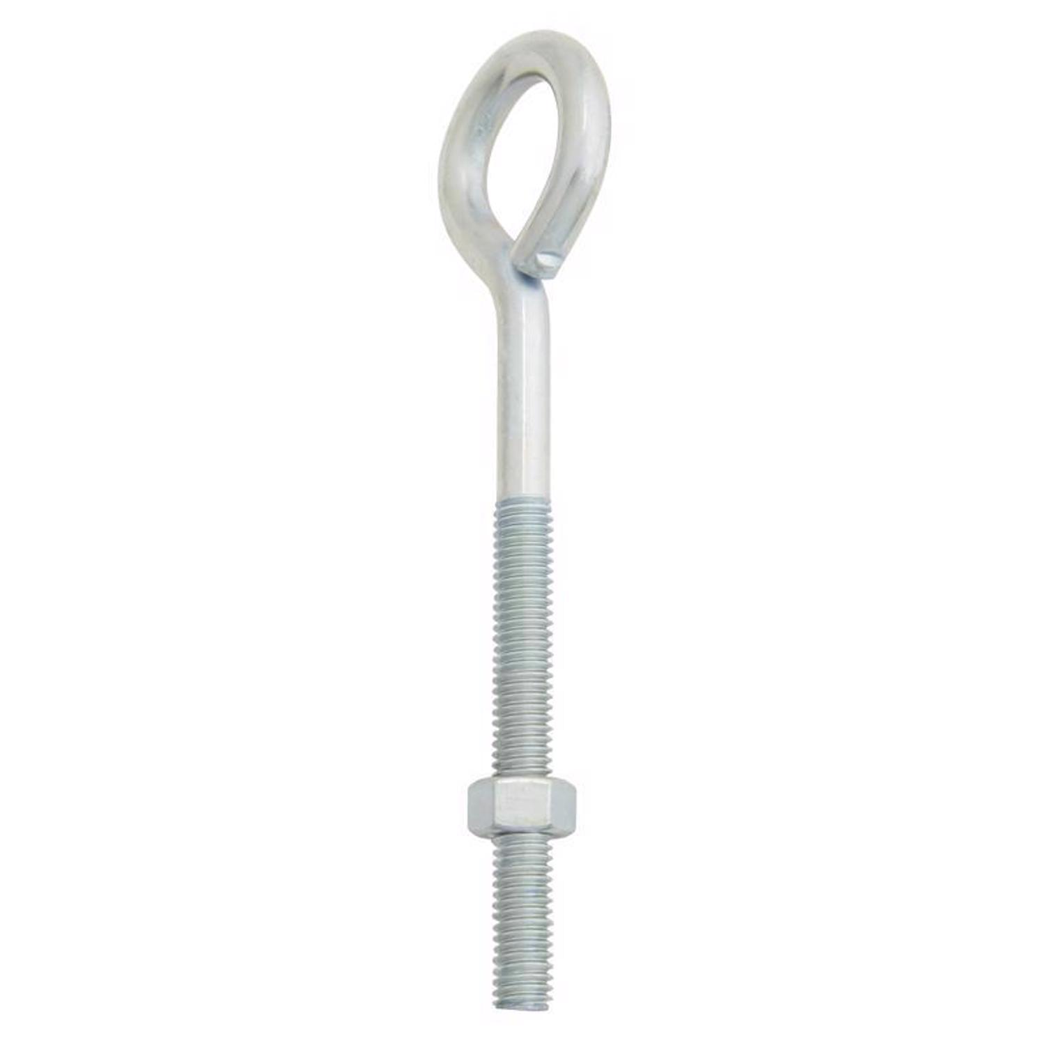 Hampton 3/8 in. X 6 in. L Zinc-Plated Steel Eyebolt Nut Included