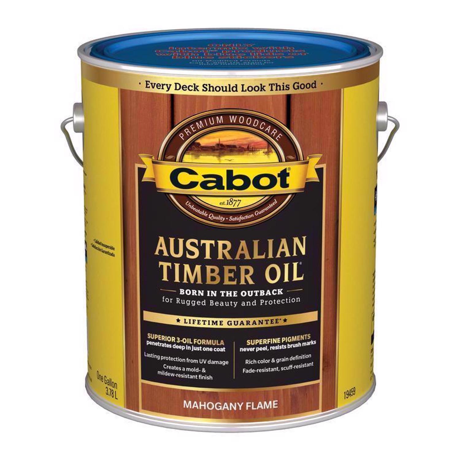 Cabot Australian Timber Oil Low VOC Transparent Mahogany Flame Oil-Based Alkyd Australian Timber Oil