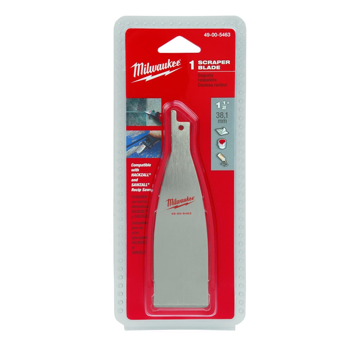 Milwaukee Hackzall/Sawzall 1-1/2 in. Bi-Metal Scraper Blade 1 pk