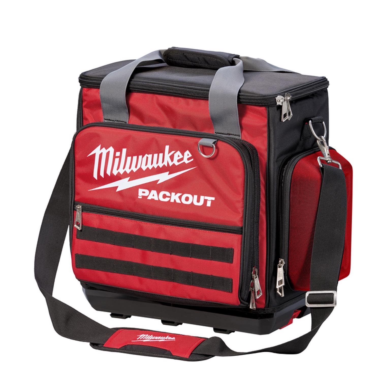 Milwaukee Packout Ballistic Nylon Tech Bag 58 pocket Black/Red 1 pc