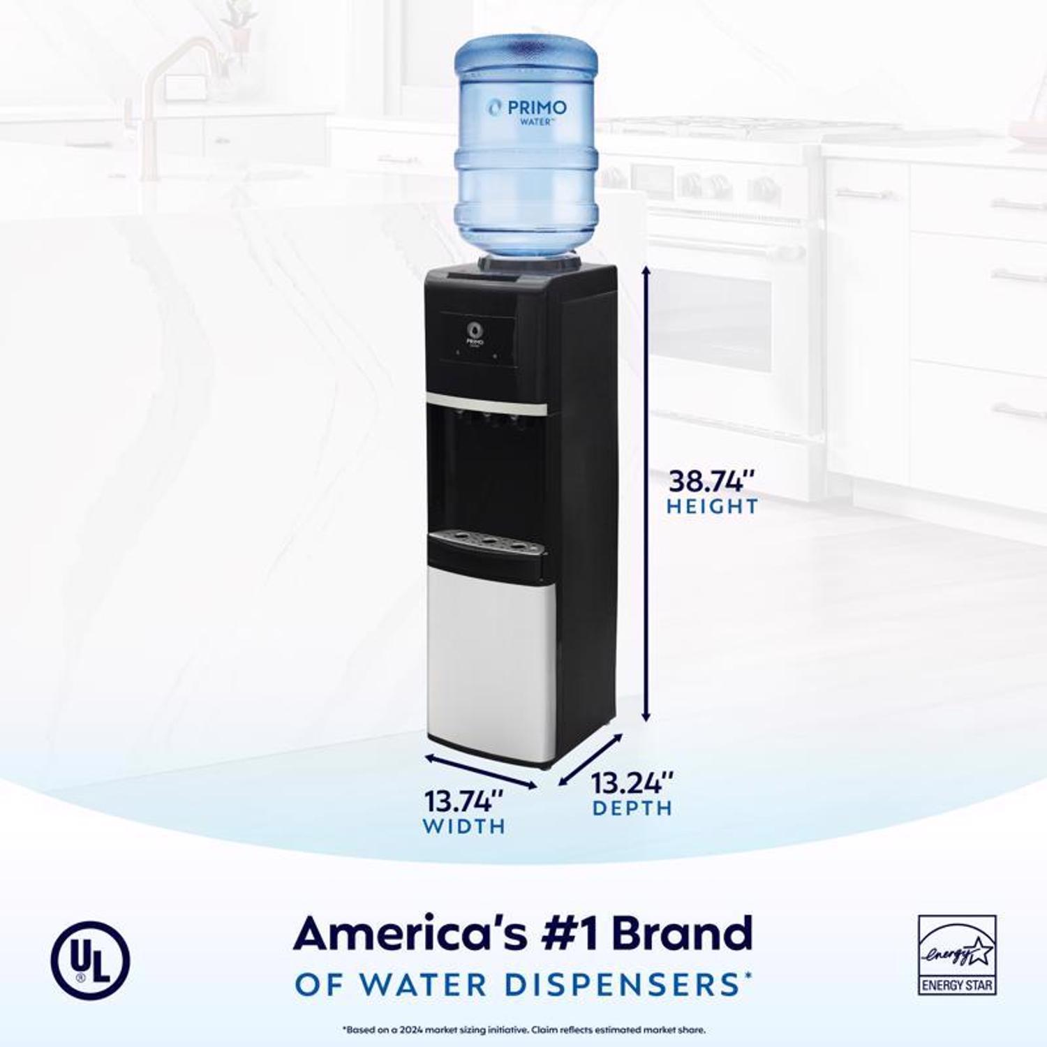 Primo Water Deluxe 3-5 gal Black Water Dispenser Plastic