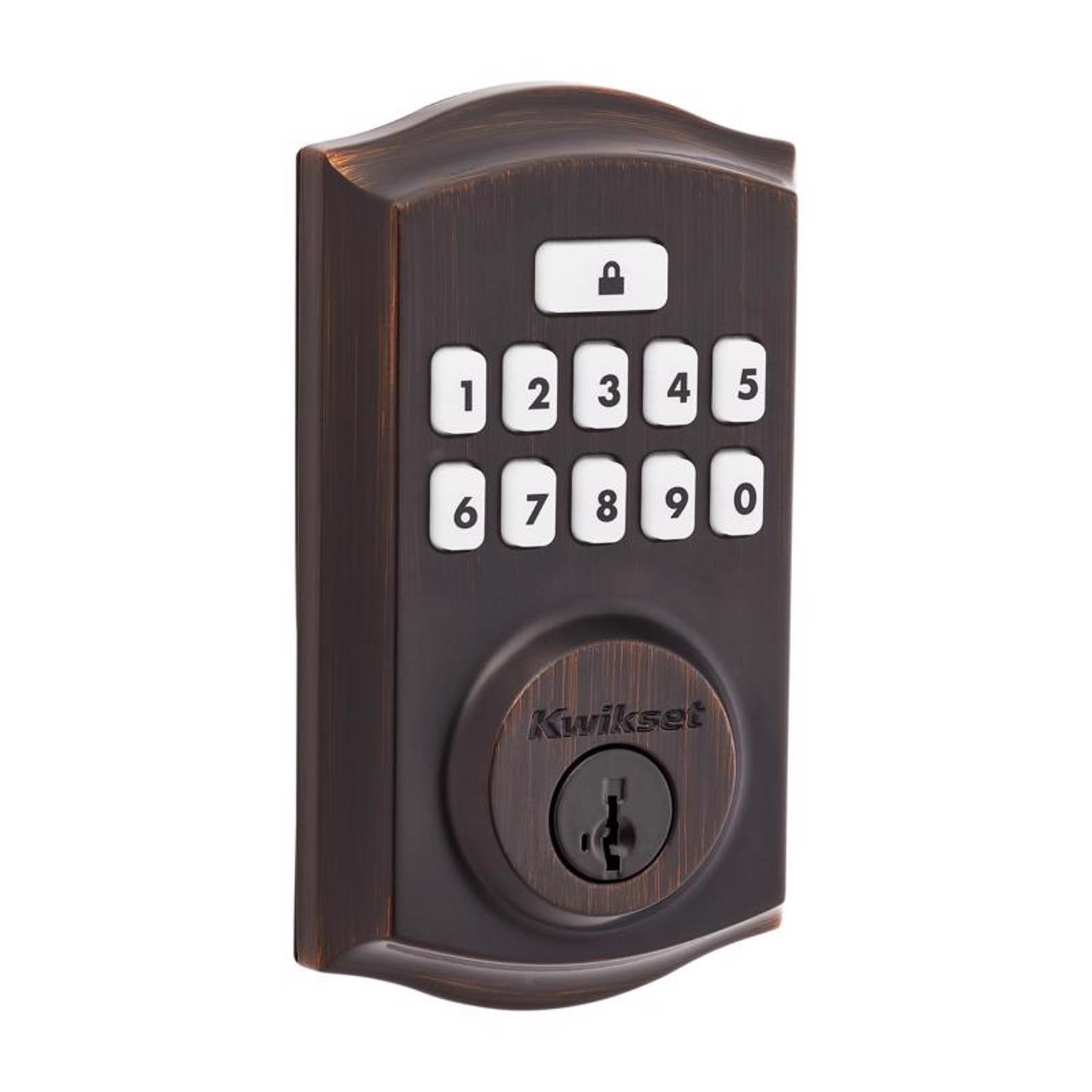 Kwikset SmartCode Venetian Bronze Metal Electronic Touch Pad Deadbolt