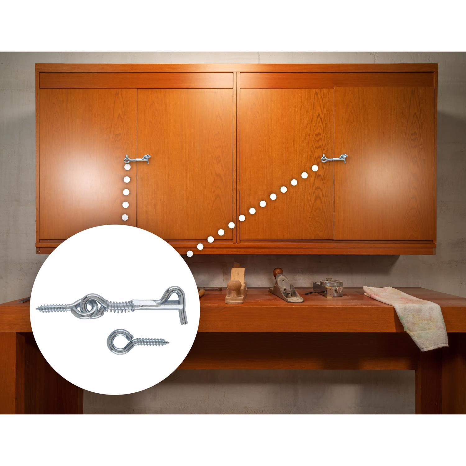 Ace Small Zinc-Plated Silver Steel 2 in. L Hook and Eye 1 pk