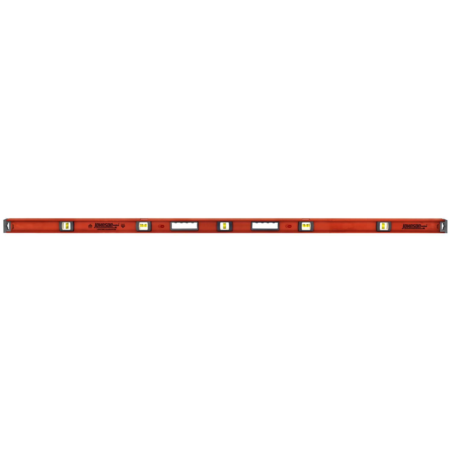 Johnson 78 in. Aluminum Magnetic Heavy Duty I-Beam Level 5 vial
