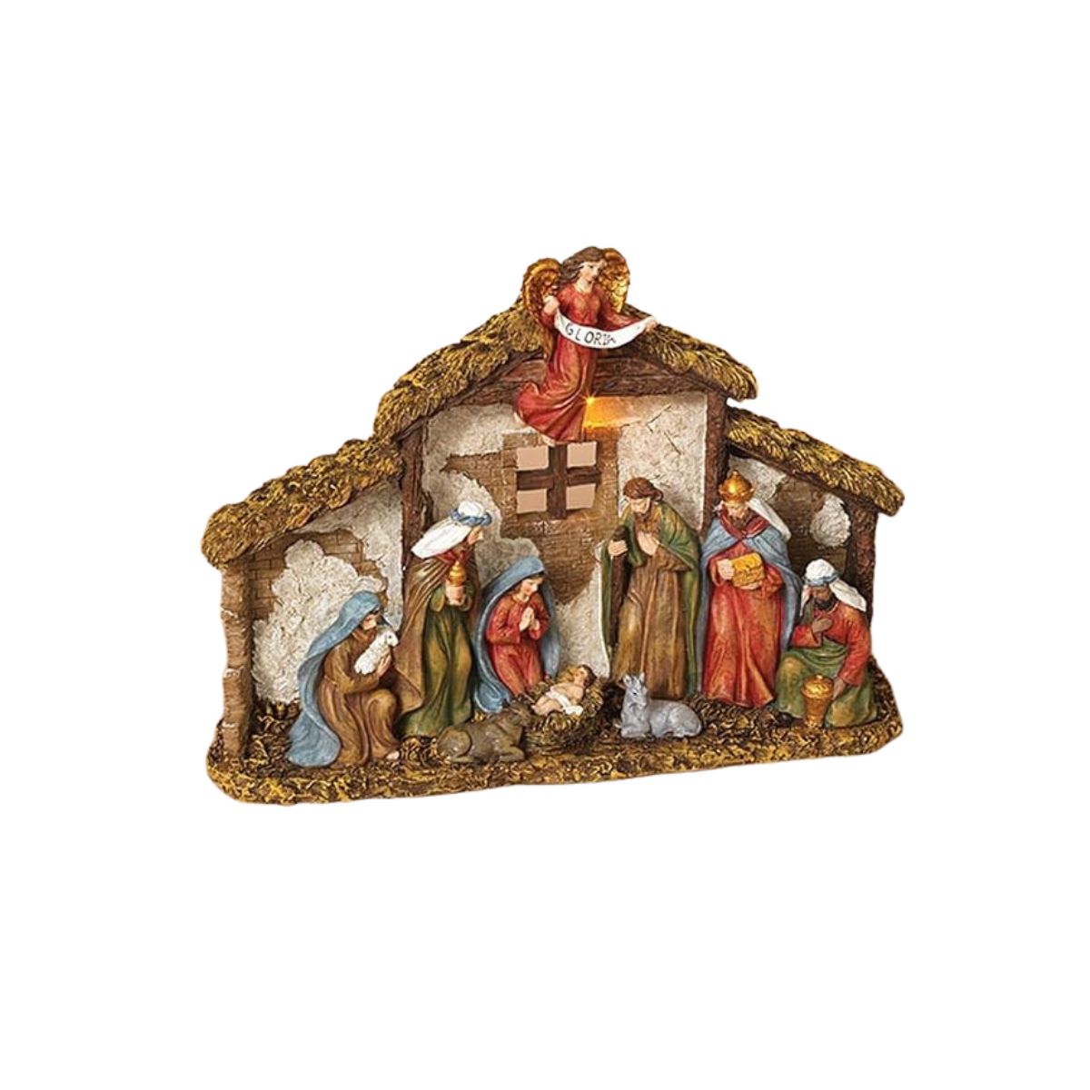 Gerson Sterling 12.2 in. L Lighted Resin Nativity Scene - Battery-Operated