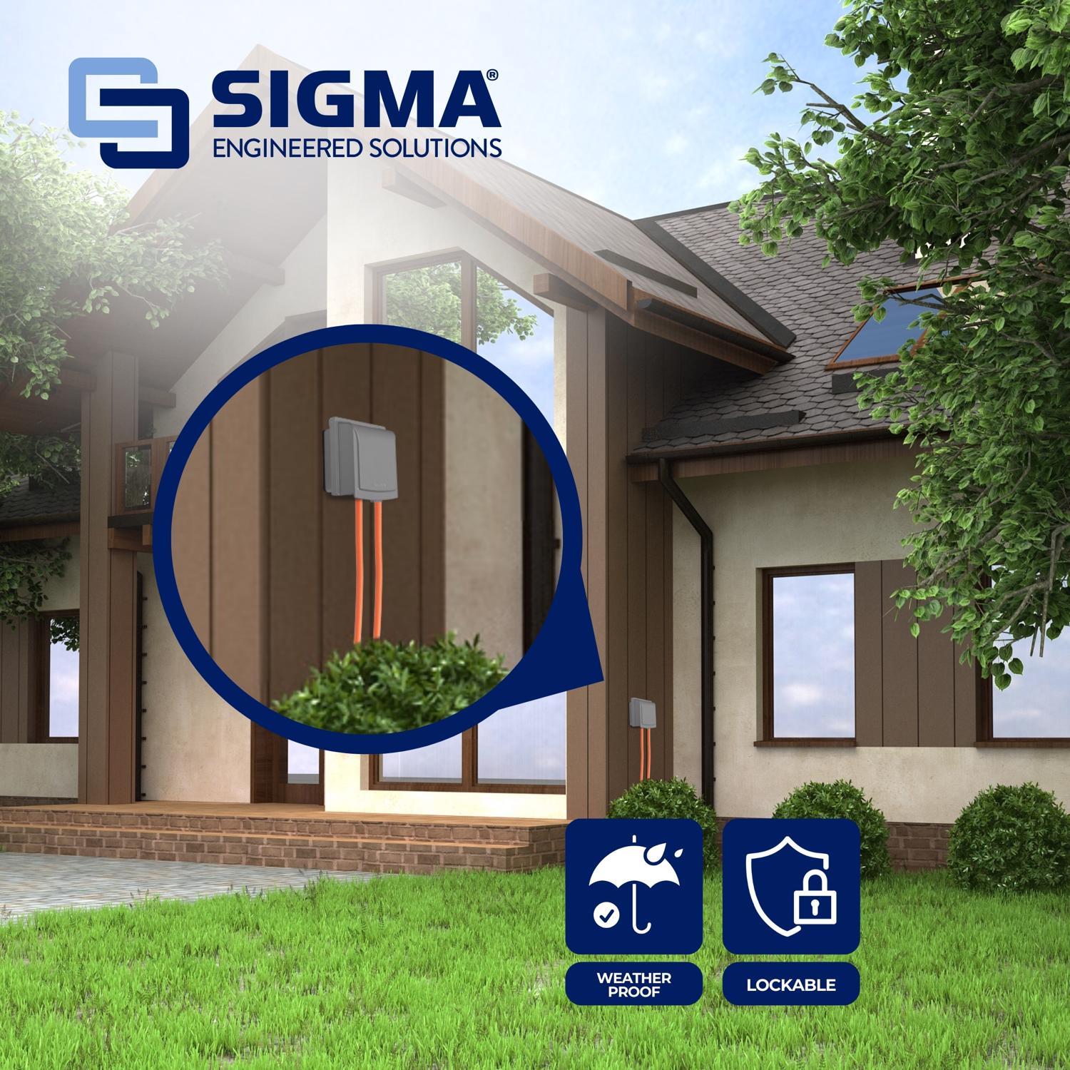 Sigma Engineered Solutions Rectangle Die-Cast Metal 2 gang 6.02 in. H X 5.55 in. W Weatherproof Cove
