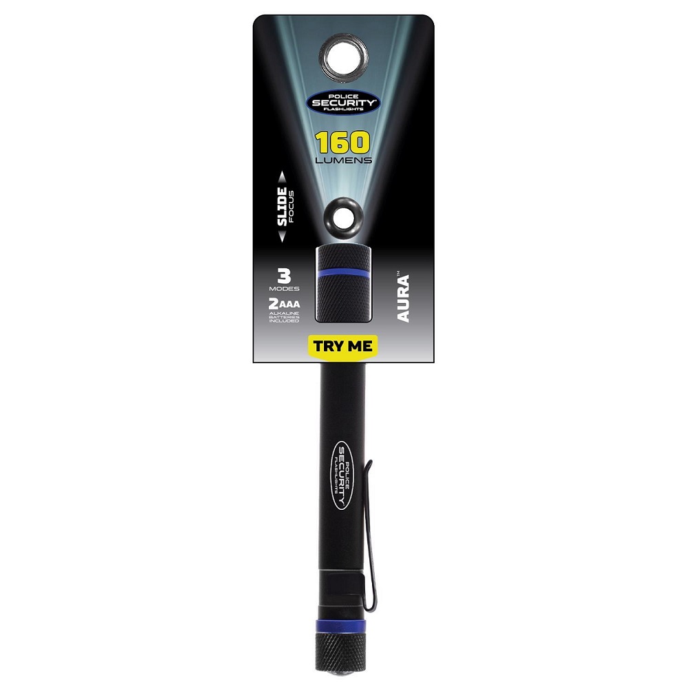 Police Security Aura 270 lm Black LED Pen Light