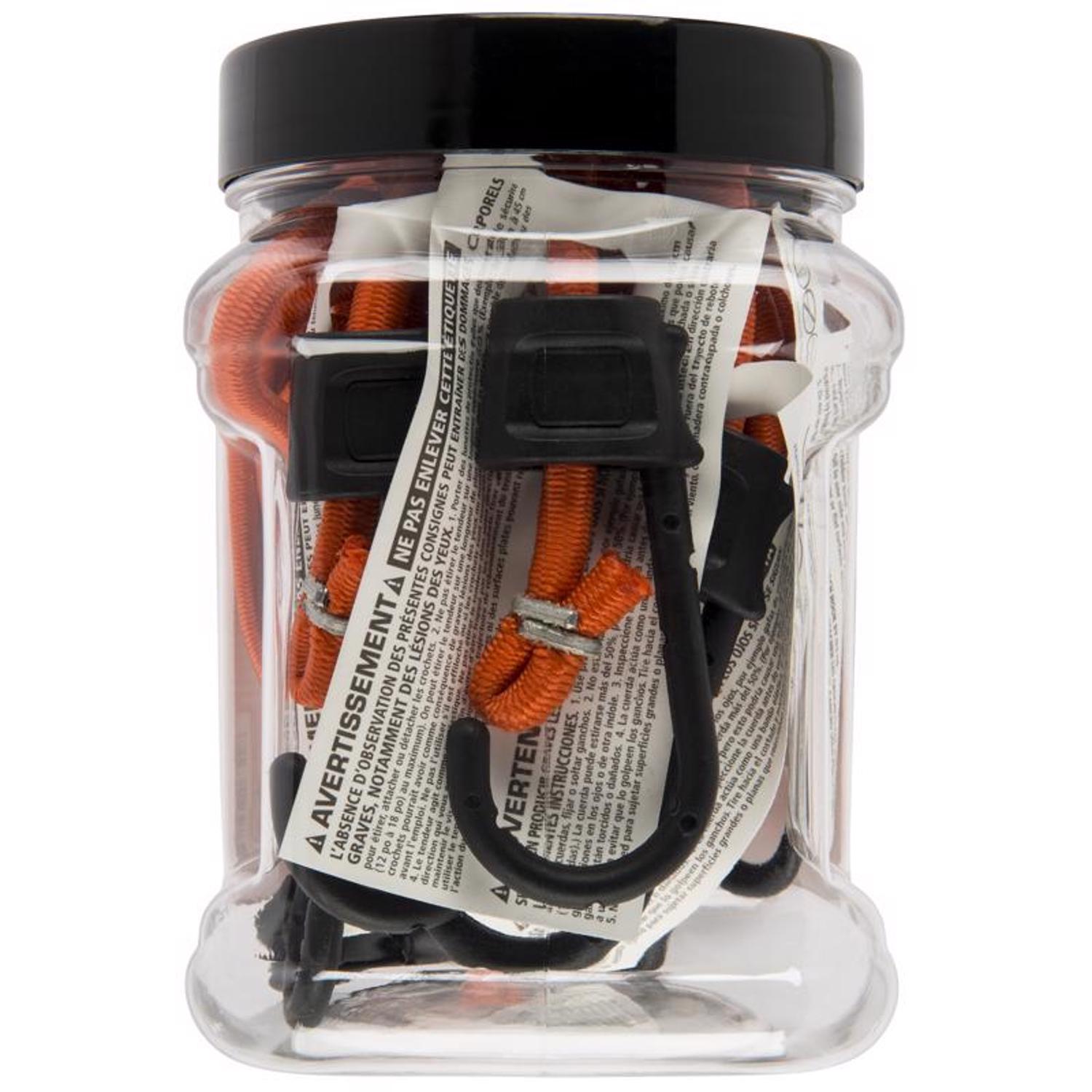 Keeper Black/Orange Bungee Cord 36 in. L X 0.374 in. 1 pk