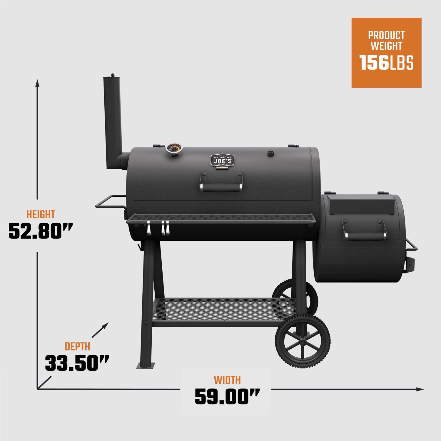 Oklahoma Joe's Highland Charcoal/Wood Offset Smoker Black