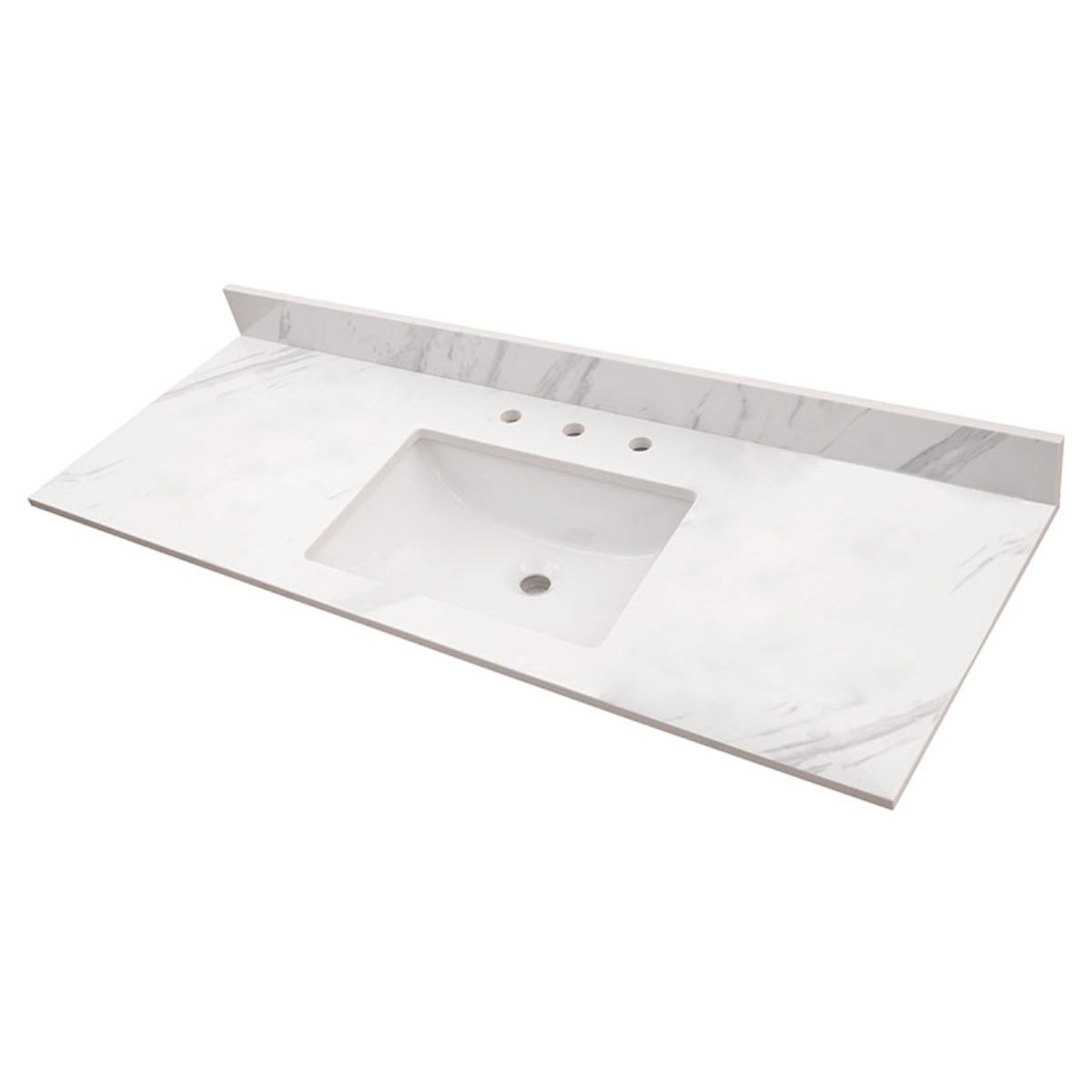 MSI Calacatta Lumas Vanity Top With Sink 61in.x22in.x2CM SGL BWL