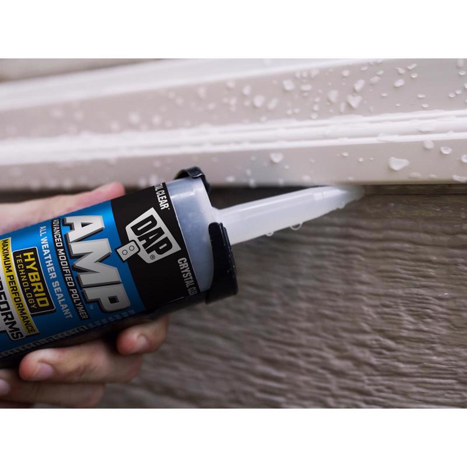 DAP AMP Crystal Clear Polymer Advanced Hybrid Caulk Sealant 9 oz