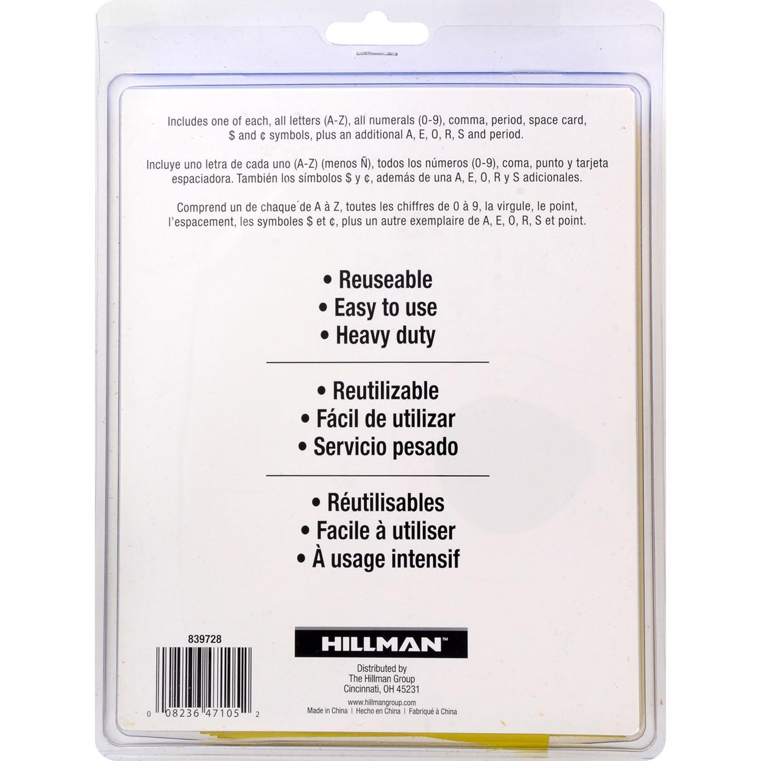 HILLMAN 6 in. Card Stock Letter and Number Stencil Pack 6 in. Stencil Set 36 pk