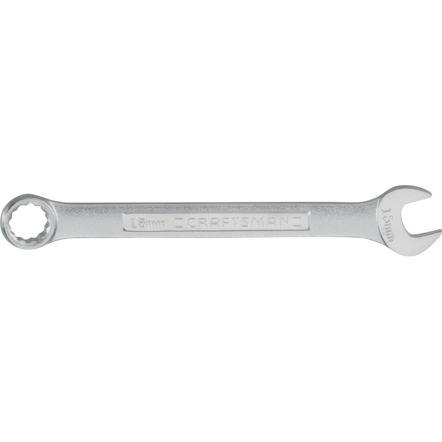 CRAFTSMAN 15 mm X 15 mm 12 Point Metric Combination Wrench 7.8 in. L 1 pc