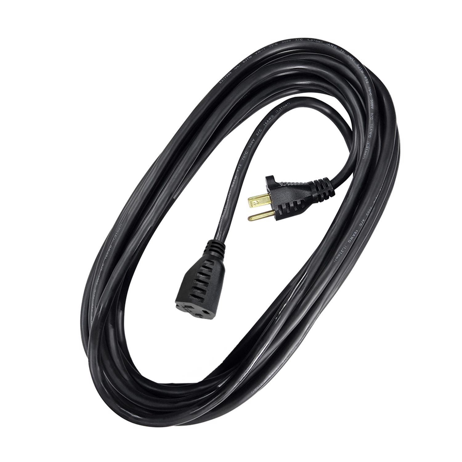 Ace Outdoor 25 ft. L Black Extension Cord 16/3 SJTW