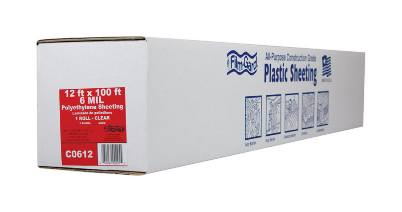 Berry Plastics Film-Gard Plastic Sheeting 6 Mil x 12in. W x 100' L Polyethylene Clear