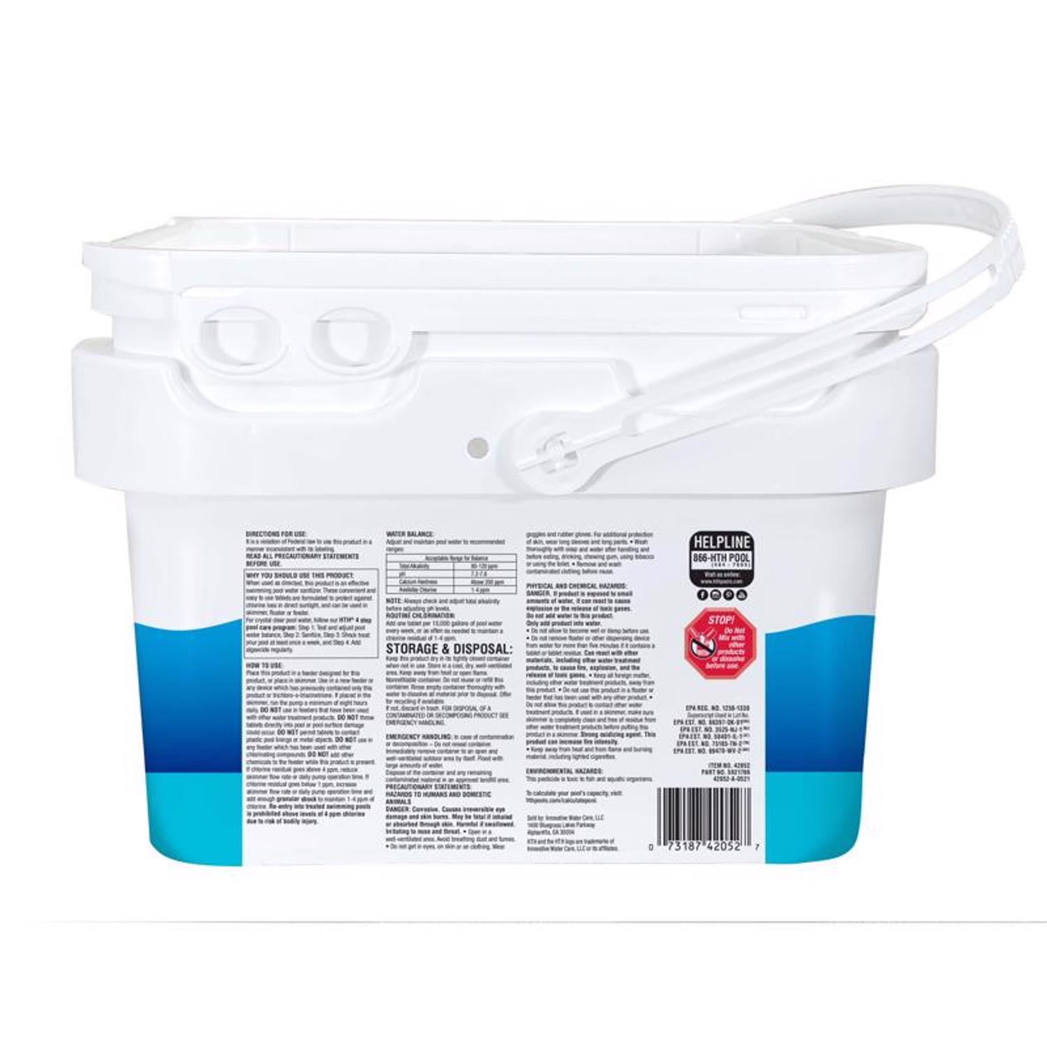 HTH Pool Care 3&quot Tablet Chlorinating Chemicals 5 lb
