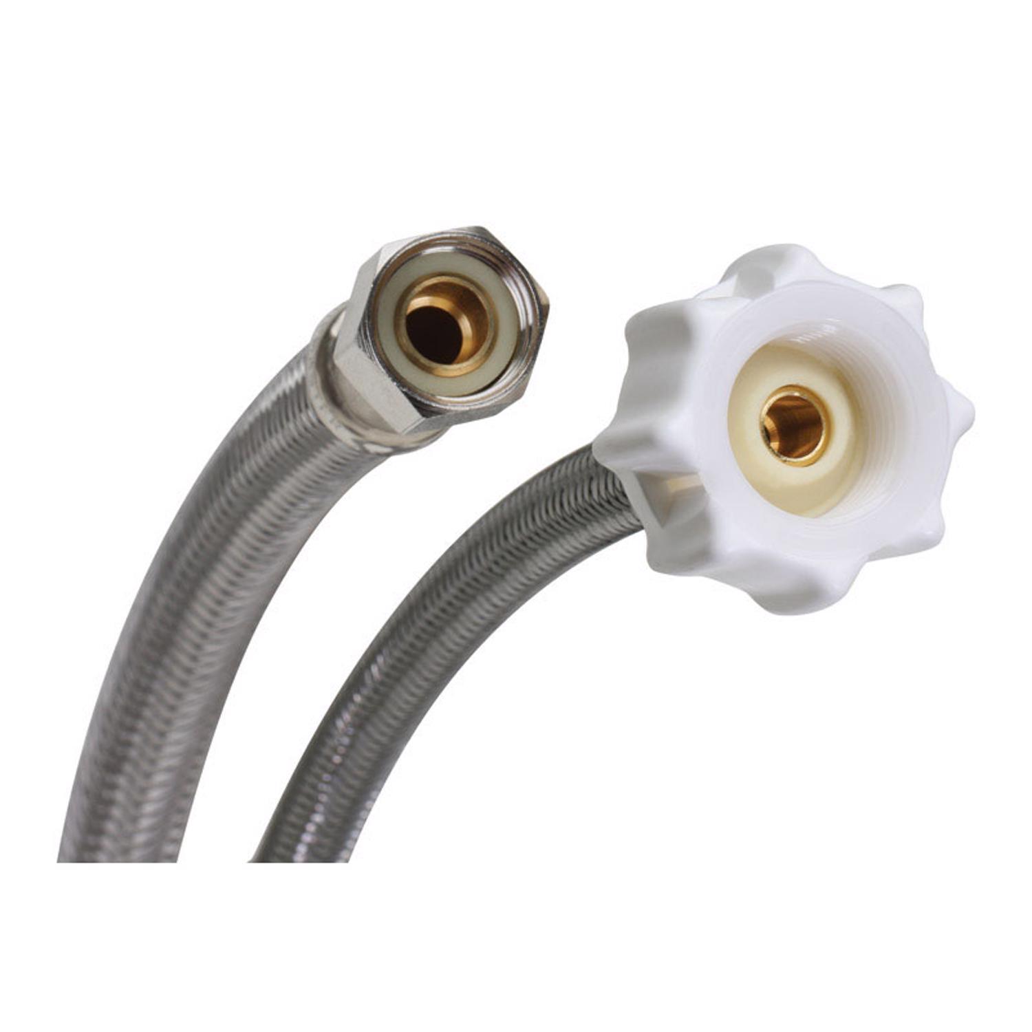Fluidmaster 3/8 in. Compression X 7/8 in. D Ballcock 20 in. Braided Stainless Steel Toilet Supply Li