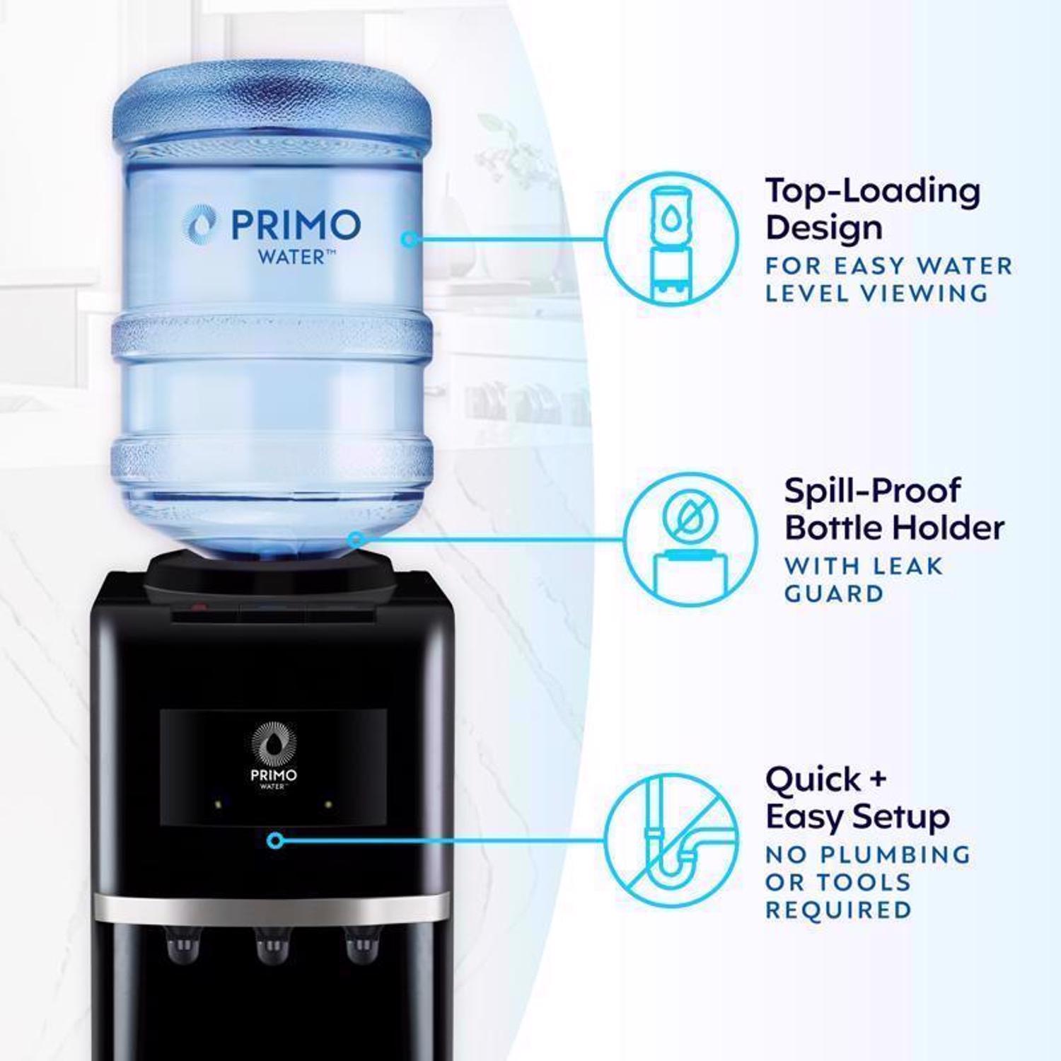 Primo Water Deluxe 3-5 gal Black Water Dispenser Plastic