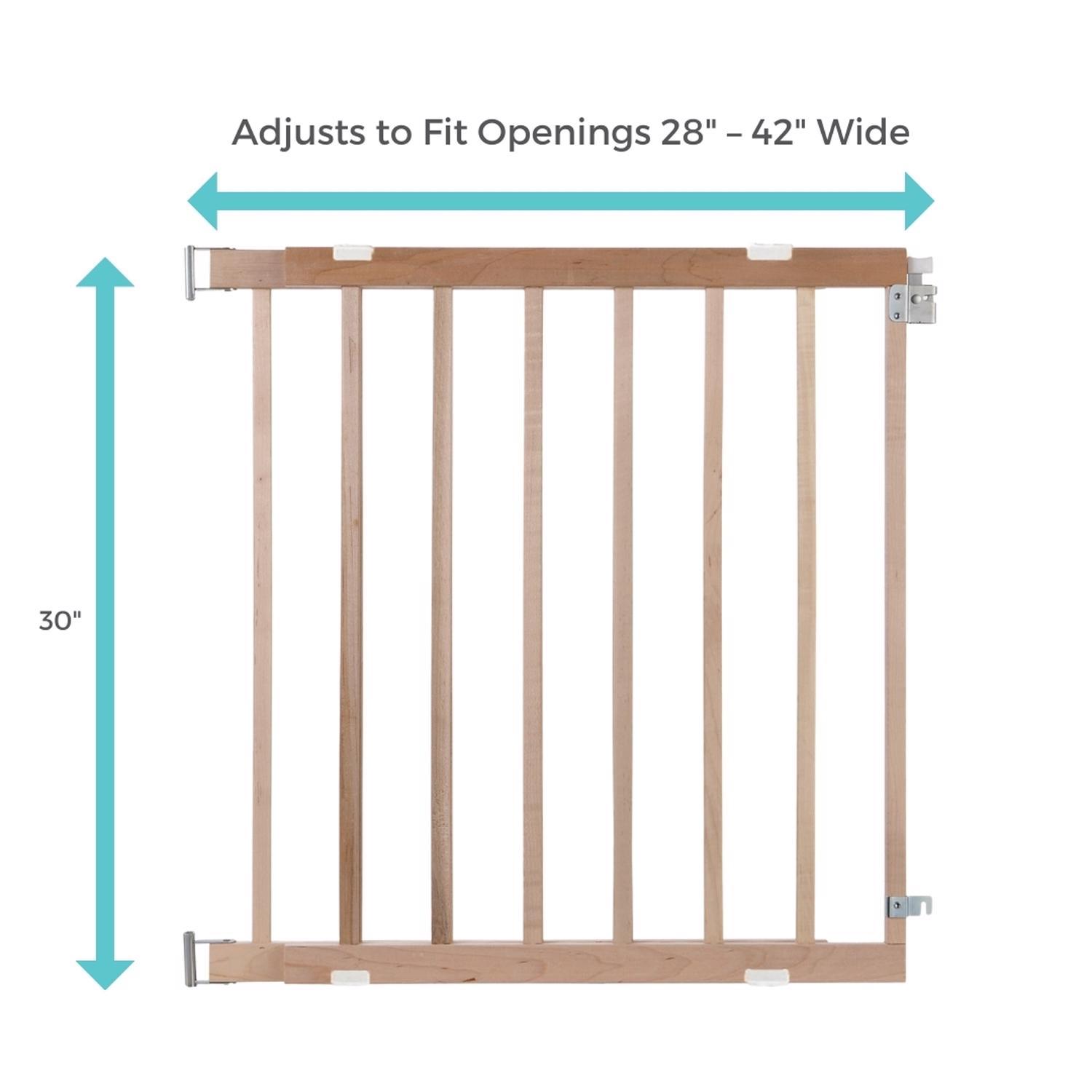 North States White 30 in. H X 28-42 in. W Wood Child Safety Gate