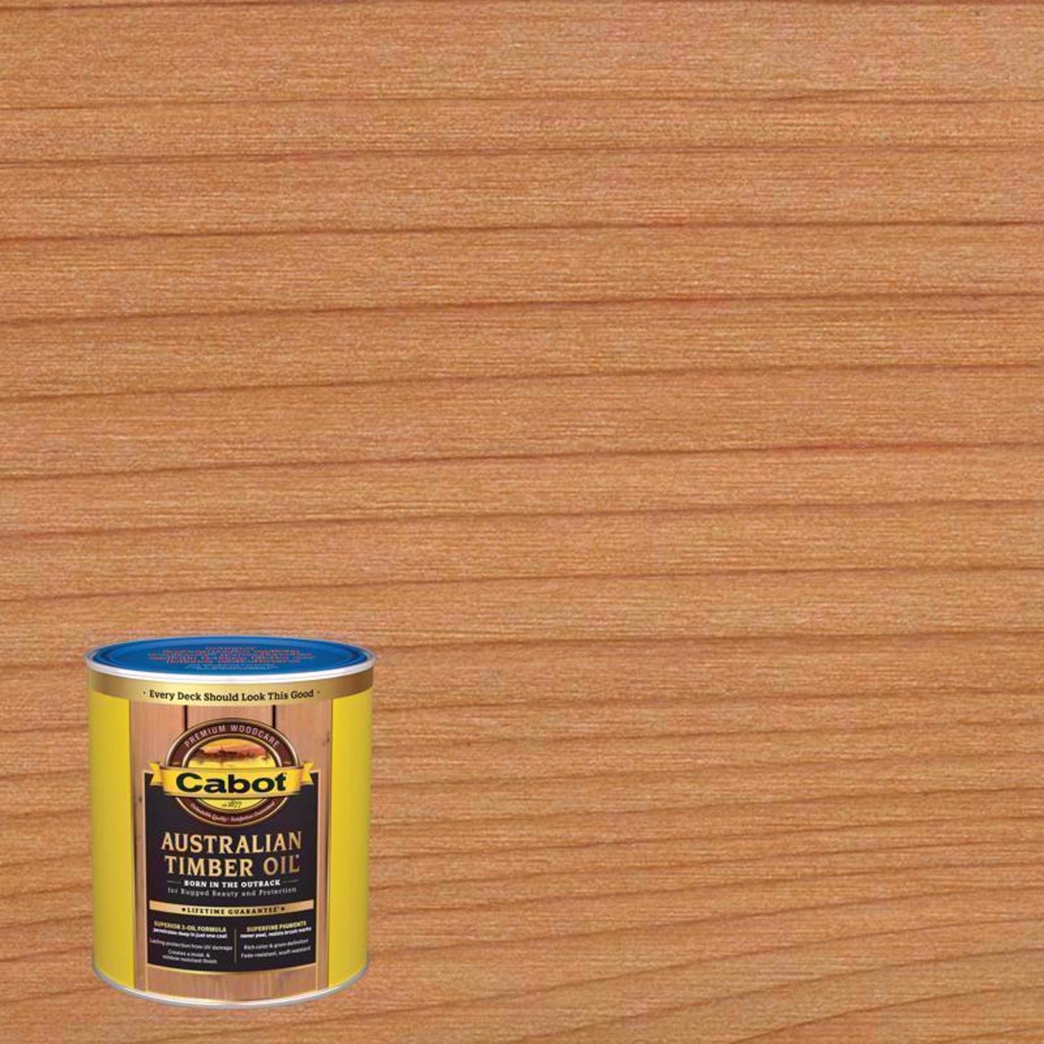 Cabot Australian Timber Oil Low VOC Transparent Natural Oil-Based Alkyd Australian Timber Oil 1 qt