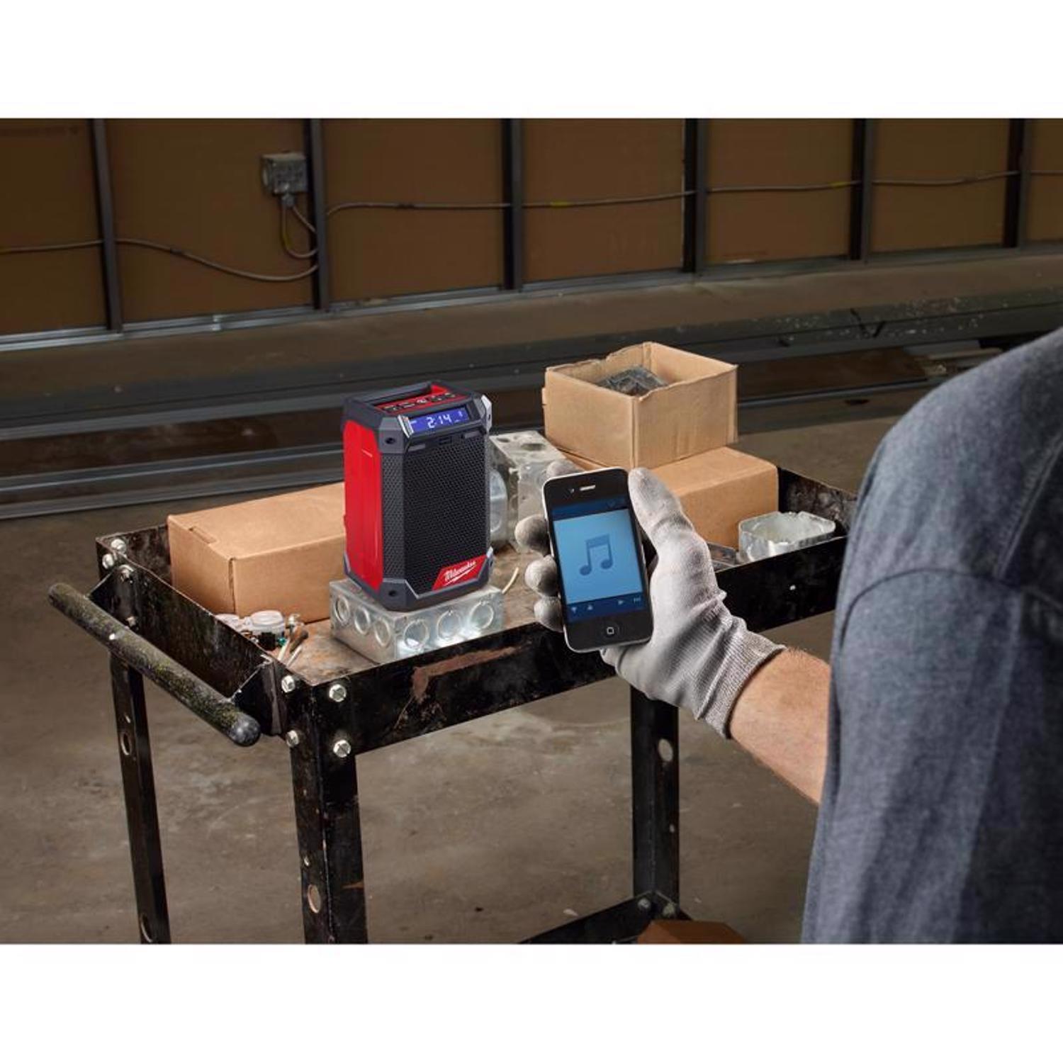 Milwaukee M12 Wireless Bluetooth Weather Resistant Radio + Charger