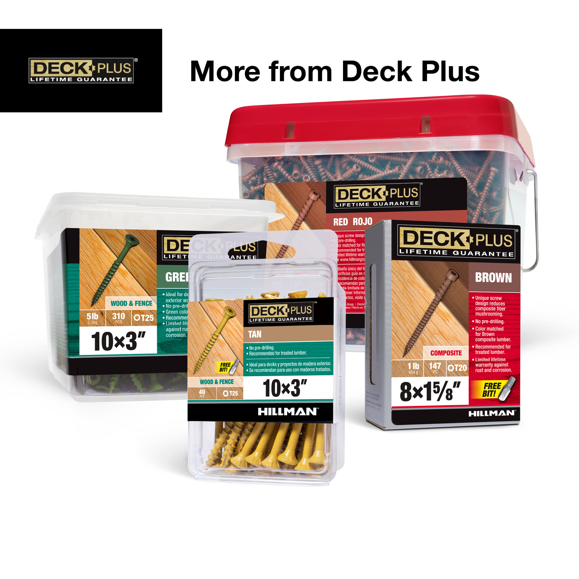 Deck Plus Black Deck Screws (#8 x 1-5/8 in.)