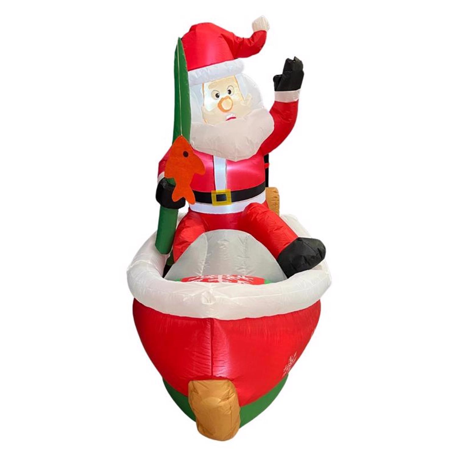Celebrations Fishing Santa 5 ft. Inflatable