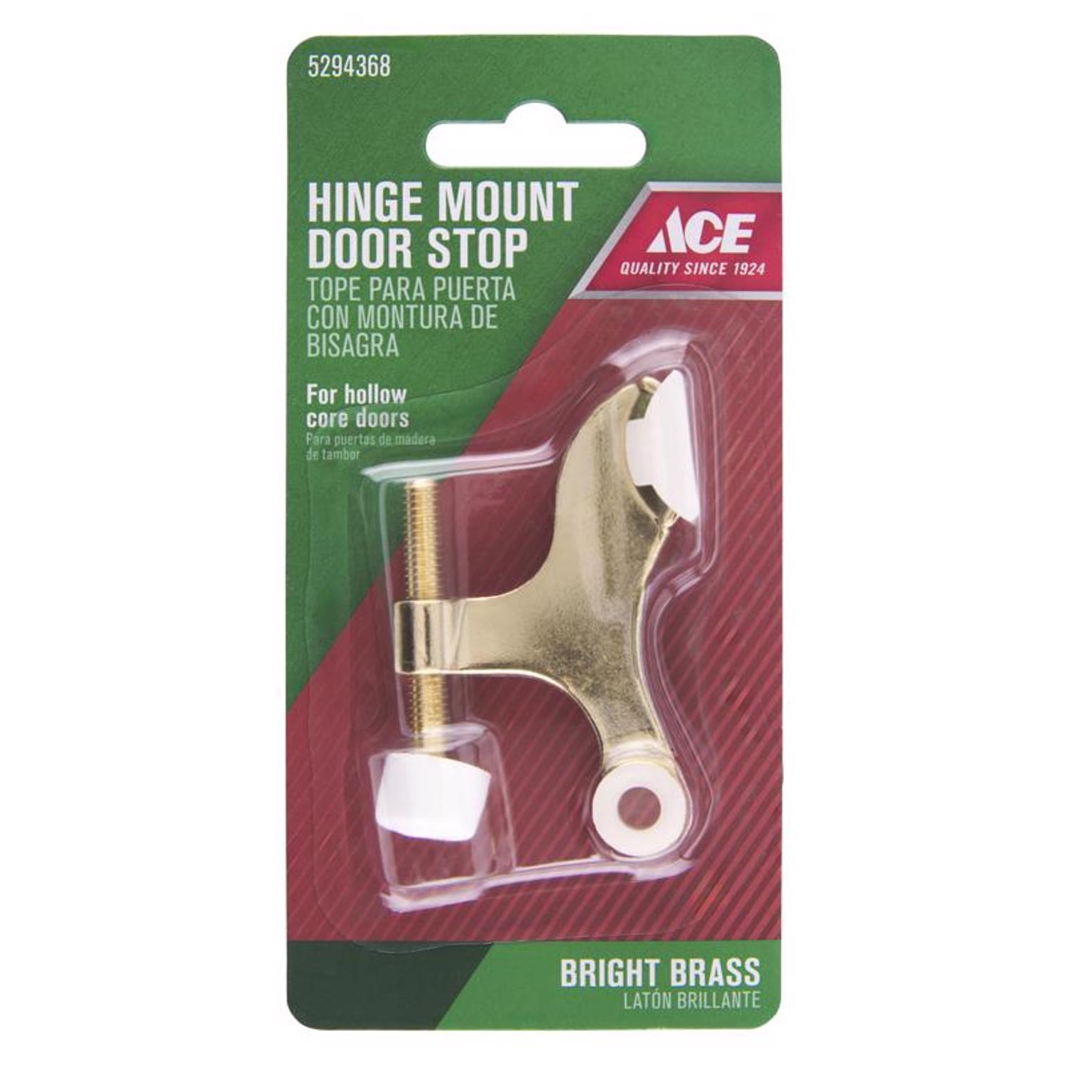 Ace Metal Bright Gold Hinge Pin Door Stop Mounts to door 0 in.