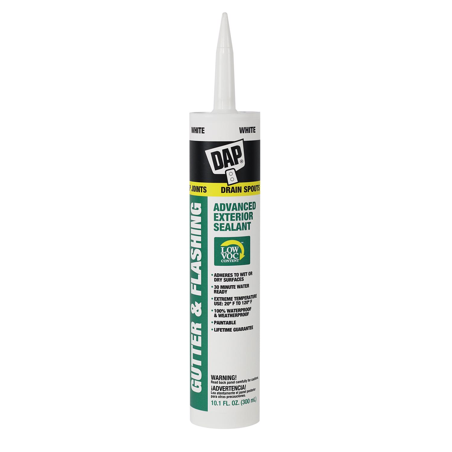 DAP White Polymer Advanced Gutter and Flashing Sealant 10.1 oz