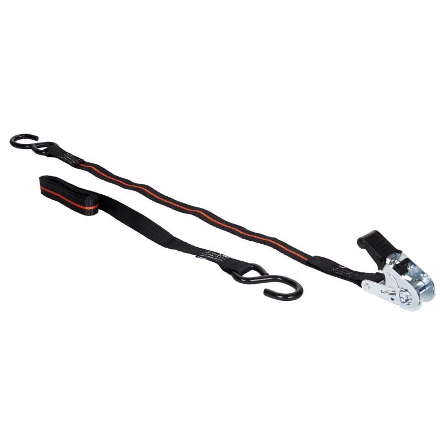 Keeper 1 in. W X 8 ft. L Black Tie Down w/Ratchet 500 lb 2 pk