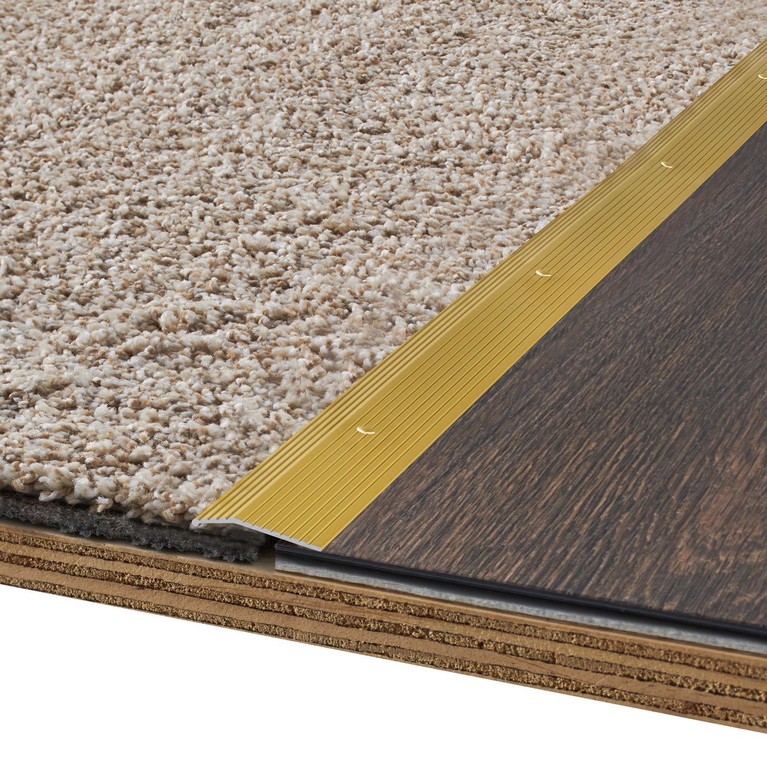 M-D Building Products 0.3 in. H X 1.38 in. W X 36 in. L Satin Brass Aluminum Carpet Trim