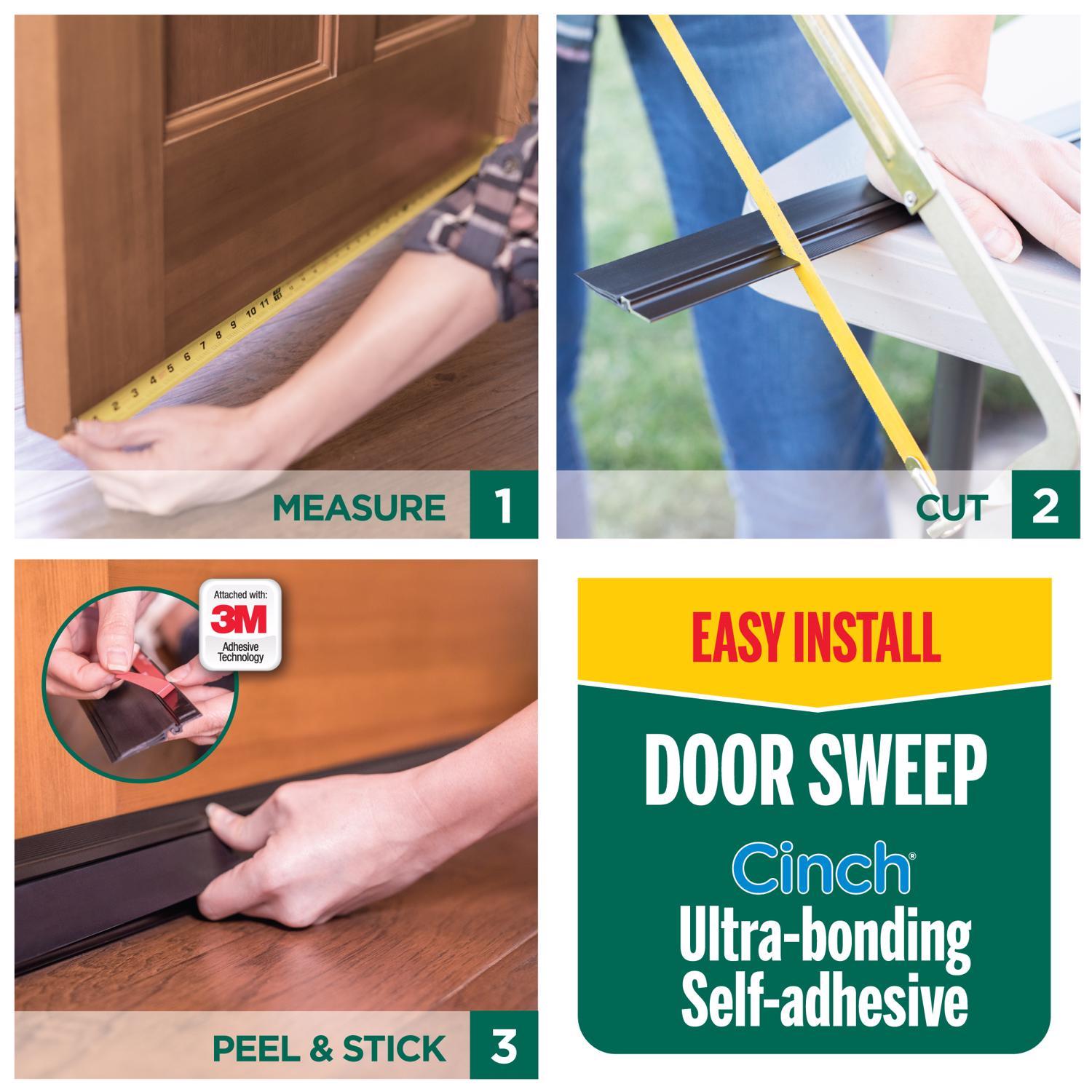 M-D Building Products CINCH Silver Aluminum/Vinyl Weatherstrip For Doors 36 in. L X 2 in.