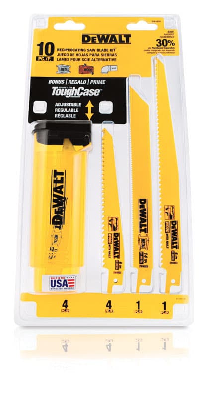 DEWALT Bi-Metal Reciprocating Saw Blade Set Multi TPI 10 pk