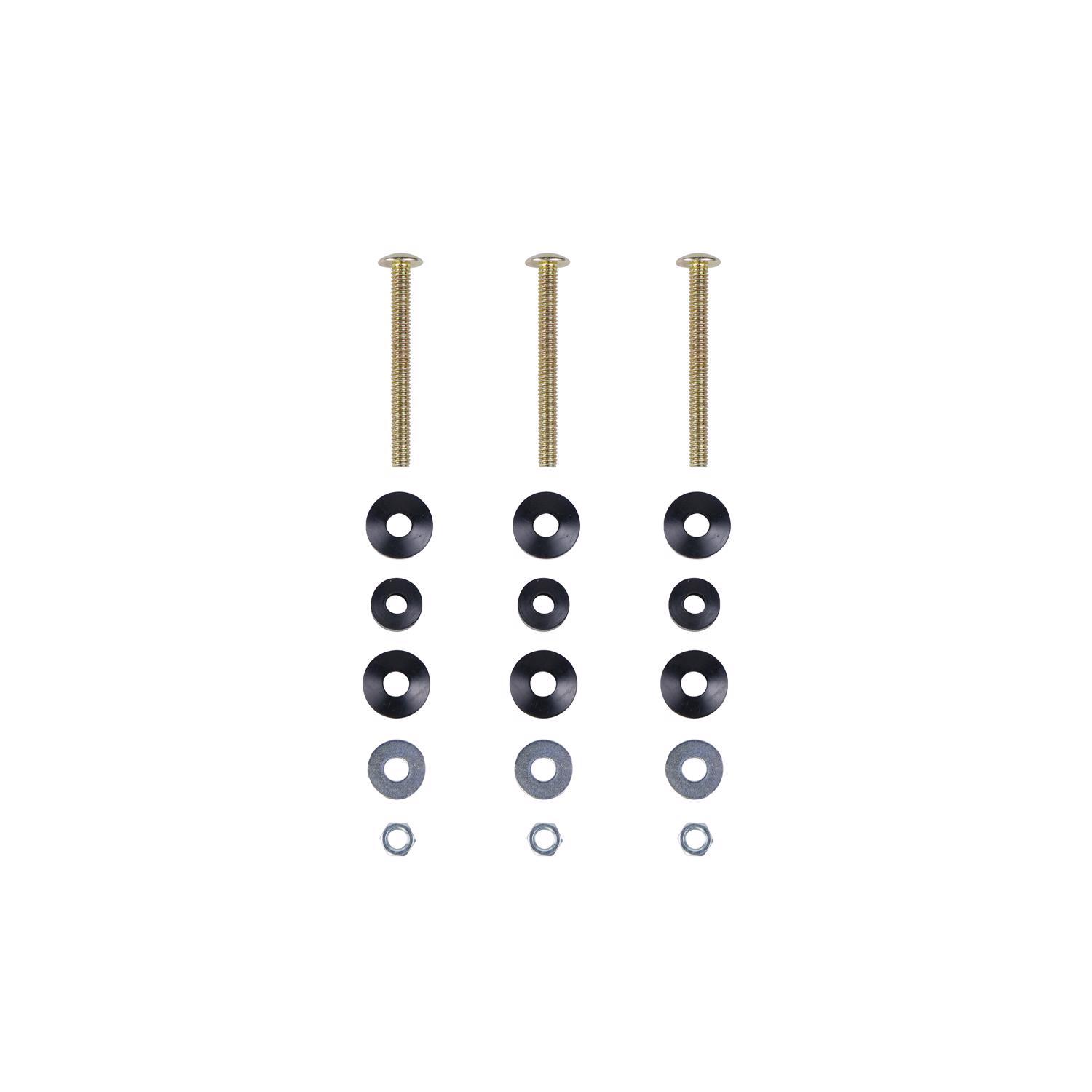 Ace Tank to Bowl Bolts Black Brass Plated Rubber/Steel For Kohler