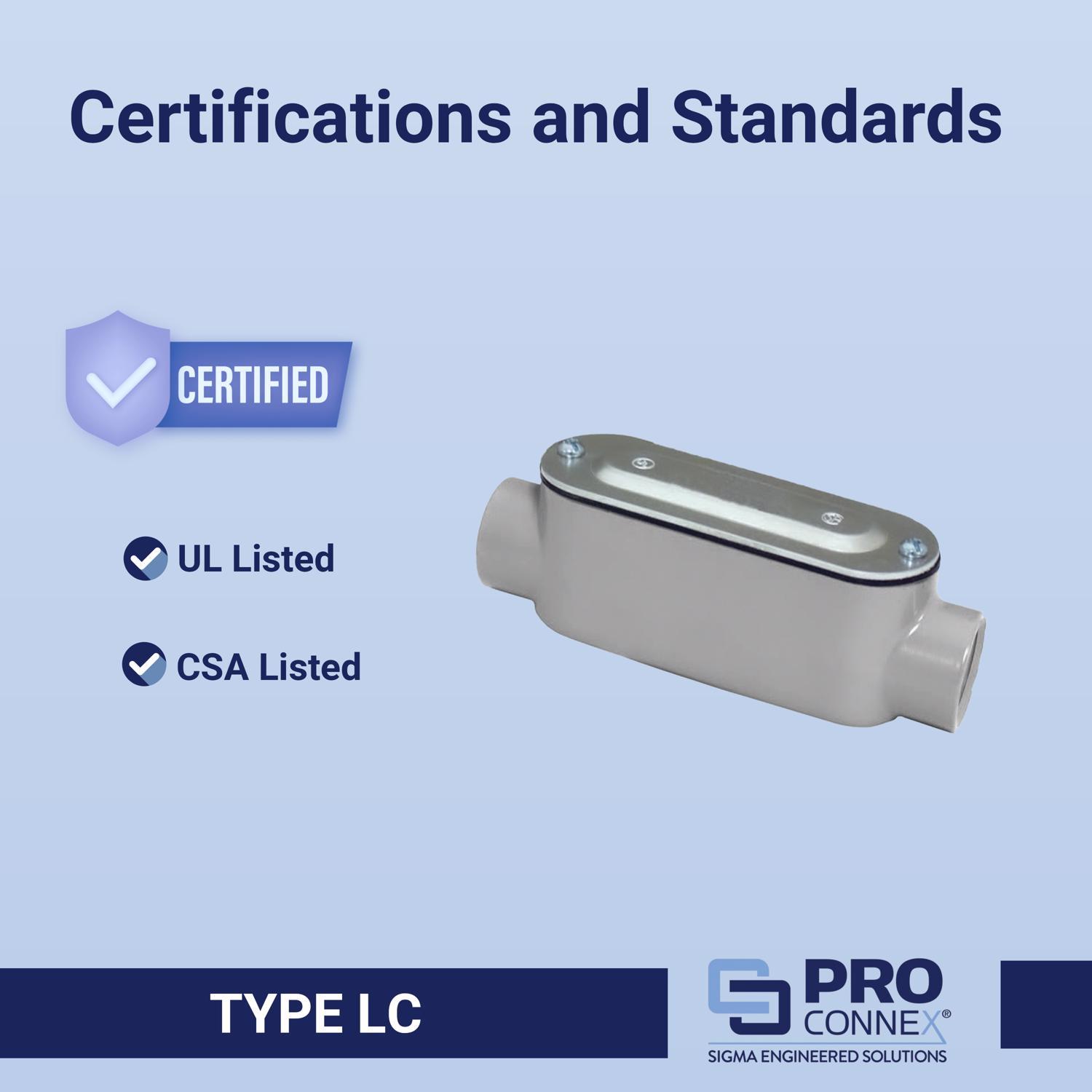 Sigma Engineered Solutions ProConnex 1/2 in. D Die-Cast Aluminum Conduit Body For Rigid 1 pk