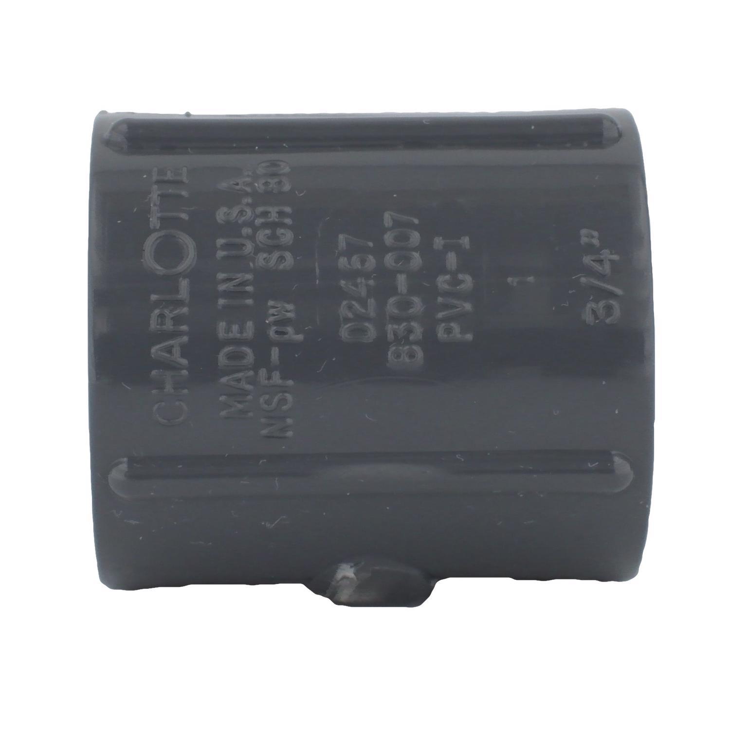 Charlotte Pipe Schedule 80 3/4 in. FPT X 3/4 in. D FPT PVC Coupling 1 pk