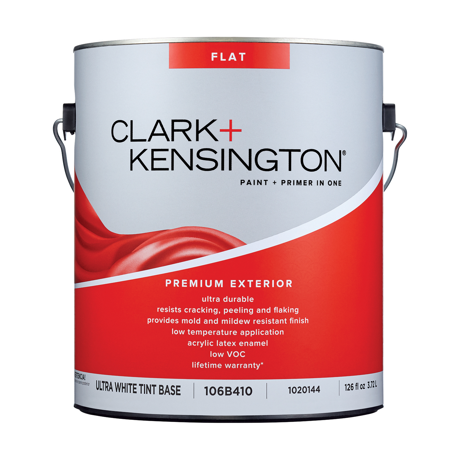 Clark+Kensington Flat Tint Base Ultra White Base Premium Paint Exterior 1 gal