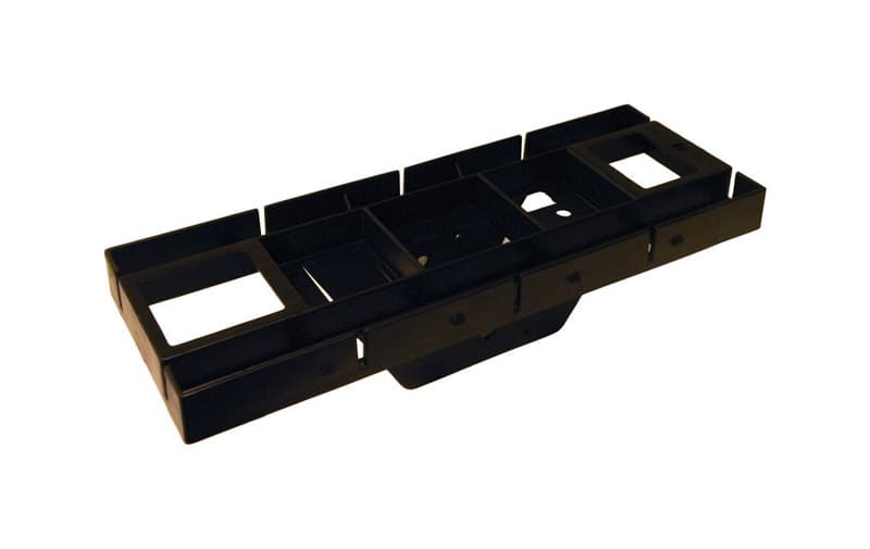 Architectural Mailboxes Black Polymer Mailbox Mounting Board.15 Ga. 17 in. L